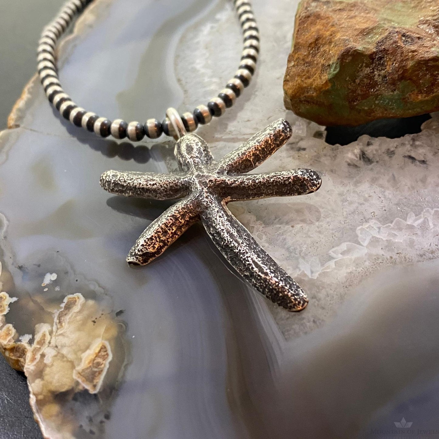 Ira Custer Native American Sterling Silver Tufa Cast Unisex Dragonfly Pendant