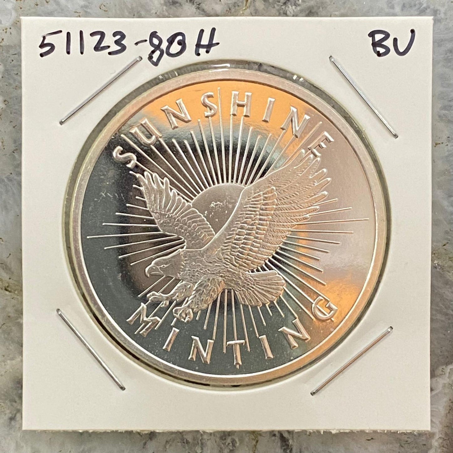 1.0 Ozt US Flying Eagle Design .999 Fine Silver Sunshine Minting BU #51123-8OH