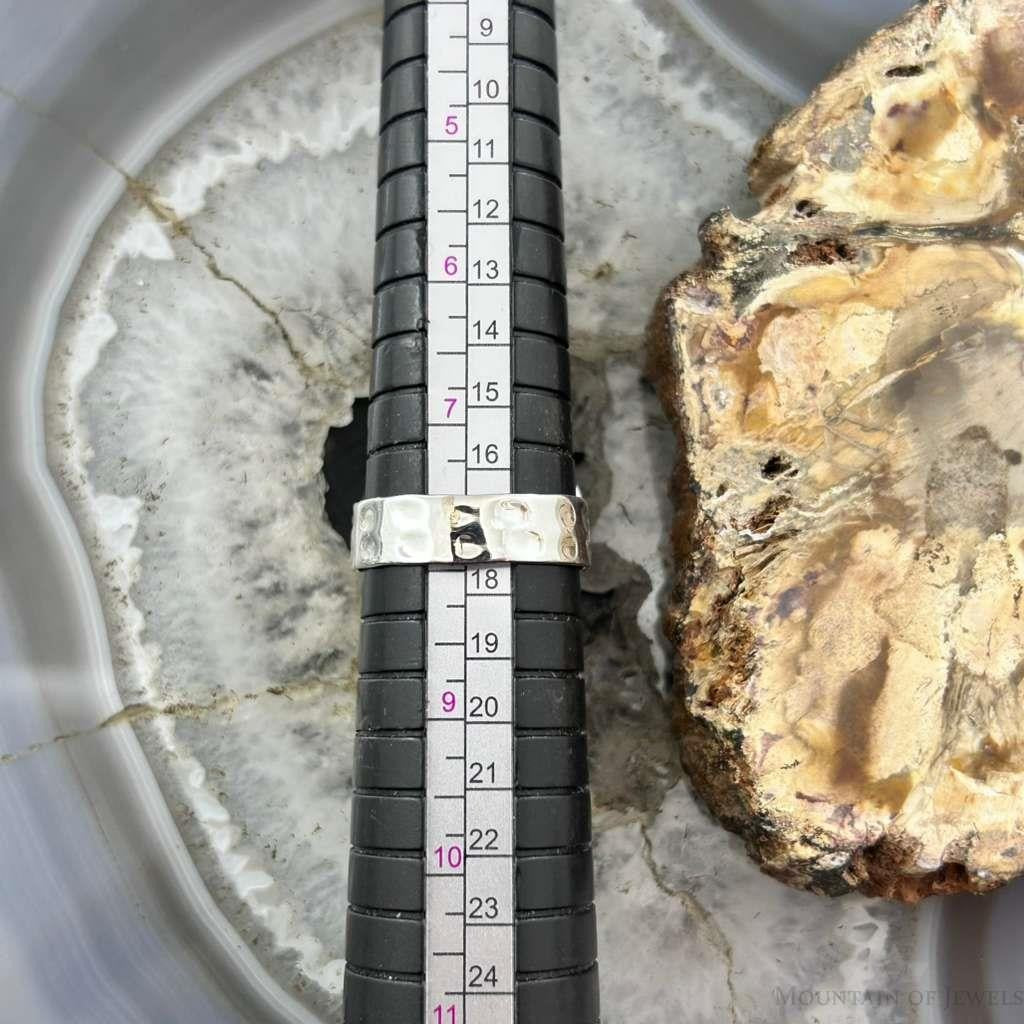 Sterling Silver Southwestern Style Mohave Turquoise Cluster Ring Size 7.75 For Women