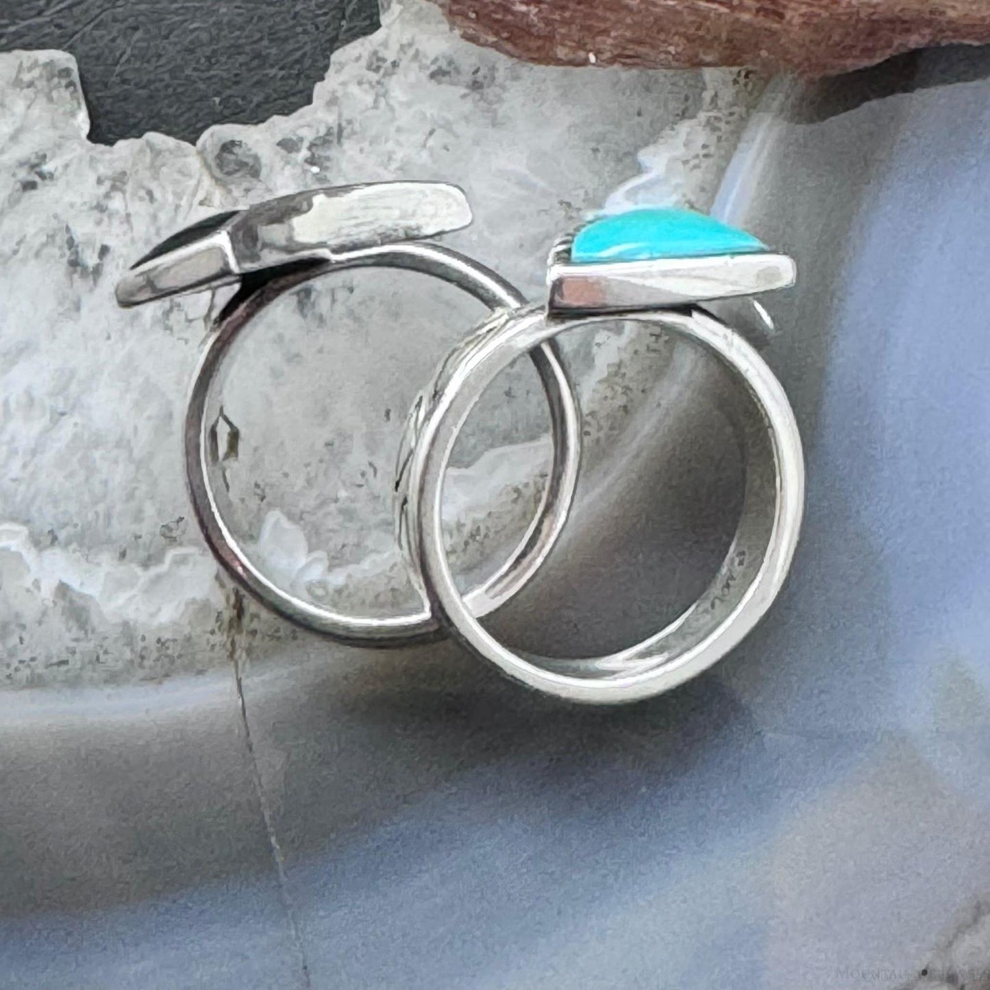 Carolyn Pollack Sterling Silver Turquoise & Multistone Inlay Stackable Rings For Women