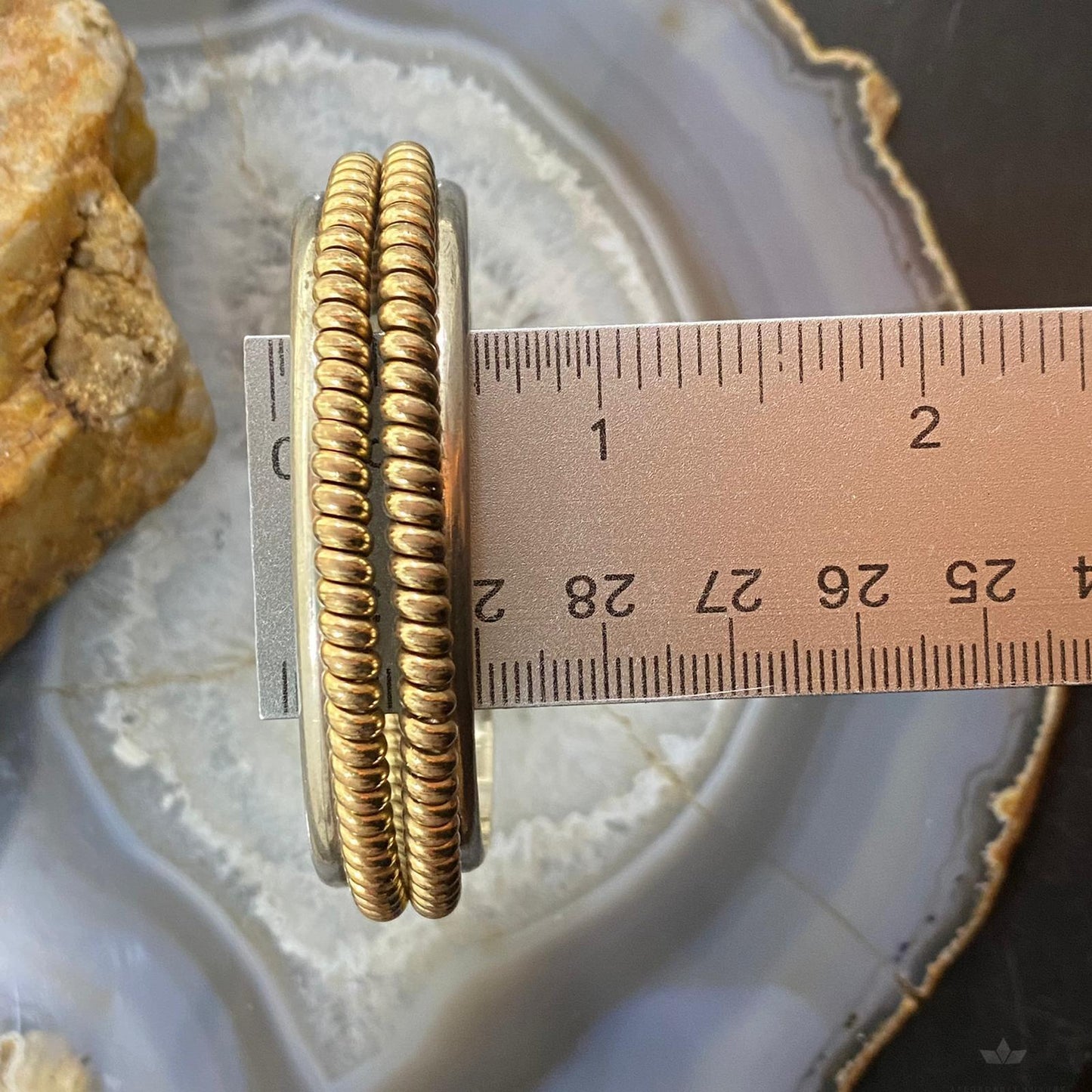 Tahe Vintage Native American Sterling & Gold Filled Coils Bracelet For Women