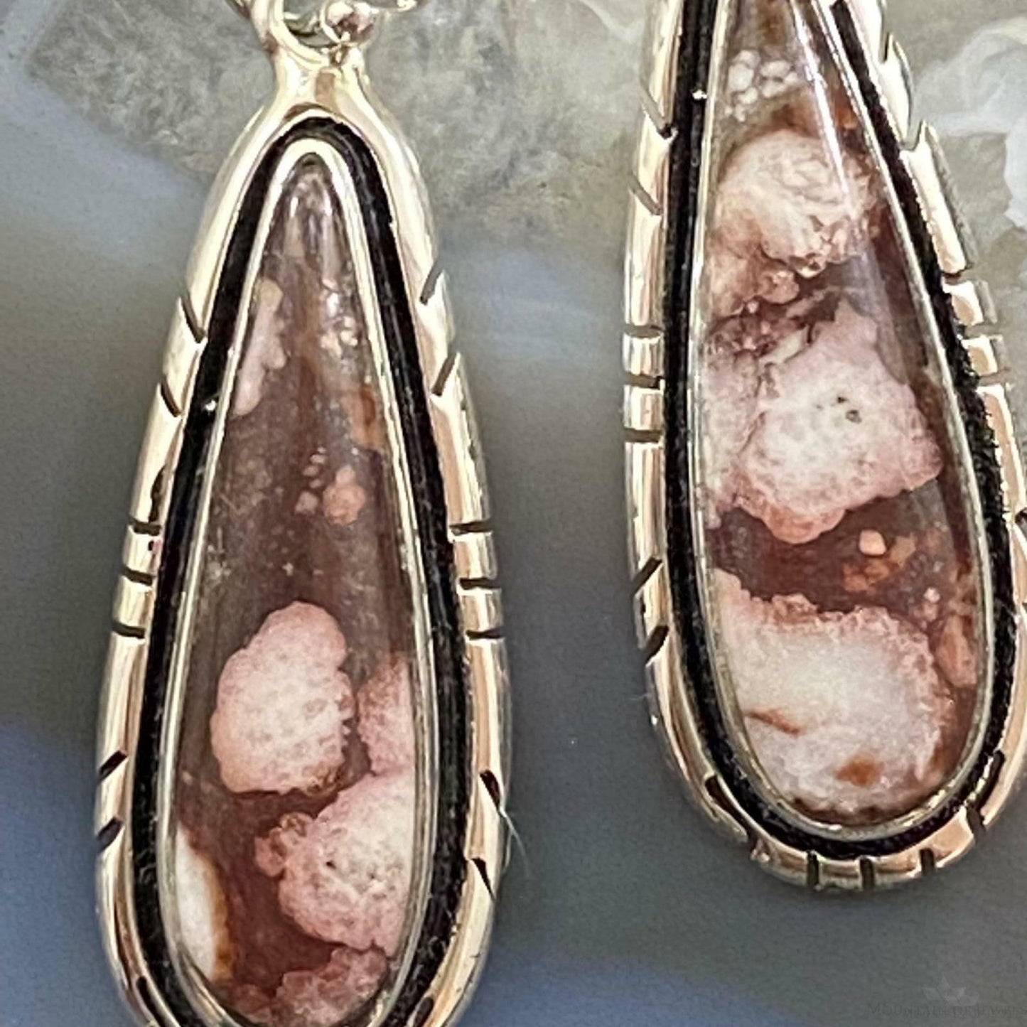 Native American Sterling Silver Teardrop Wild Horse Earrings For Women