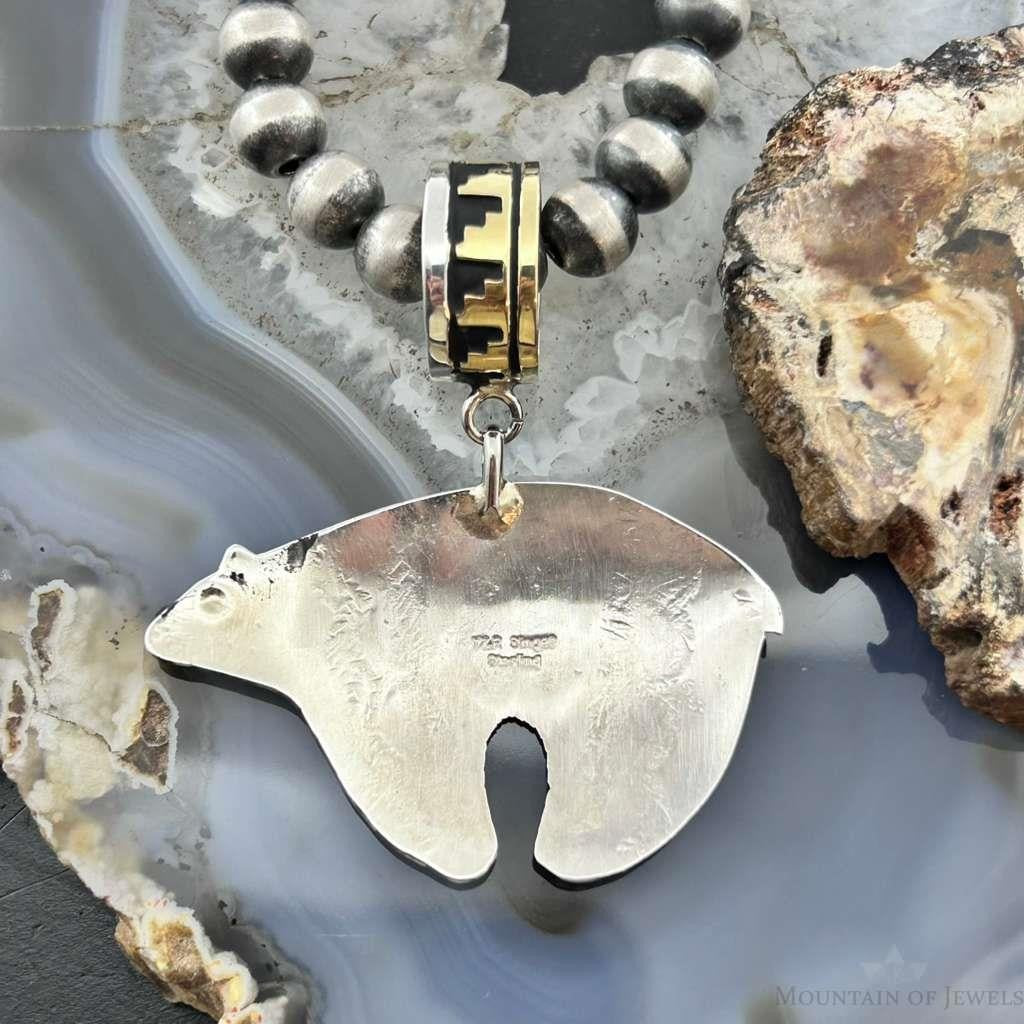 Tommy & Rosita Singer Sterling Silver & GF Overlay Unisex Bear Pendant