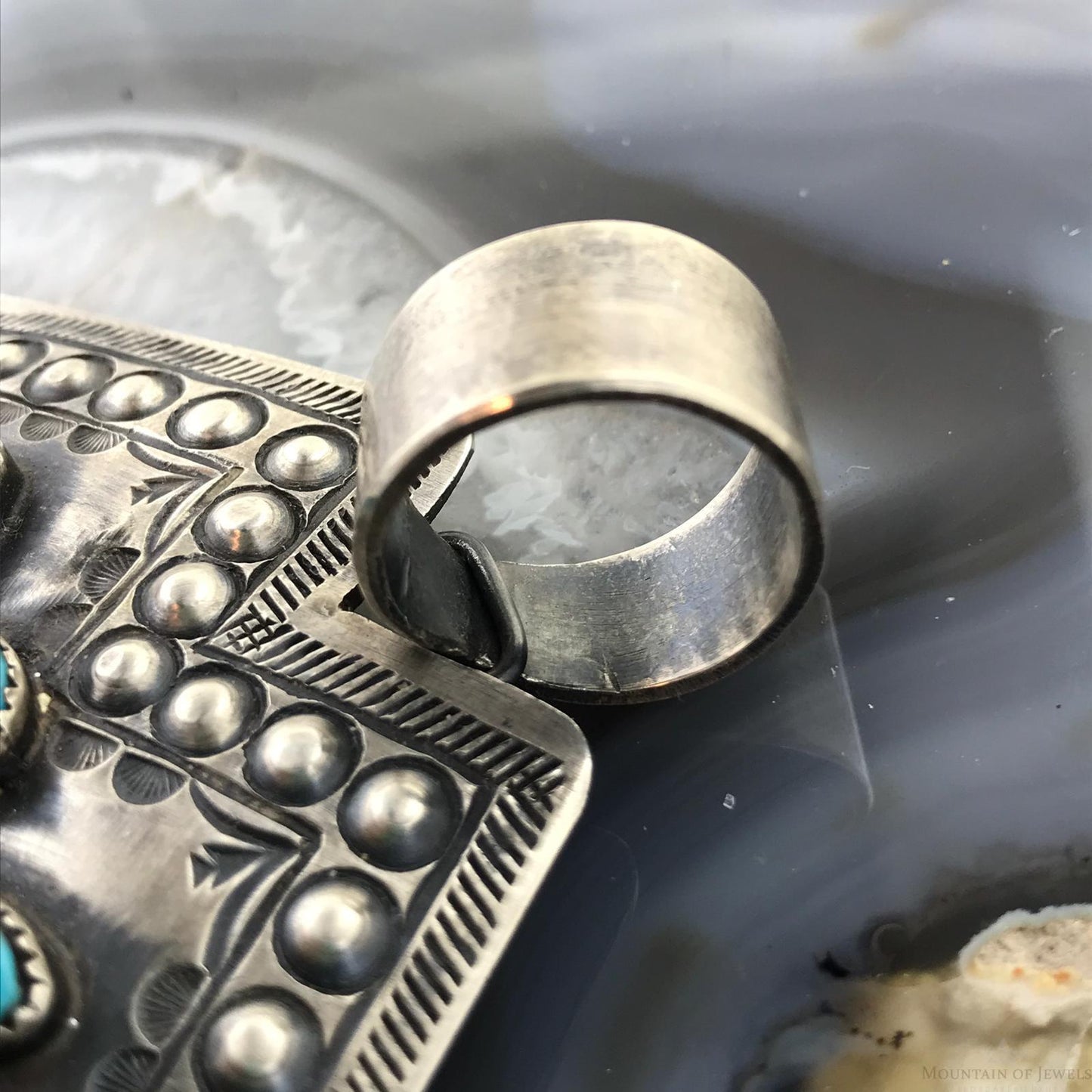 Shawn Cayatineto Native American Sterling Turquoise and Spiny Oyster Uni Pendant