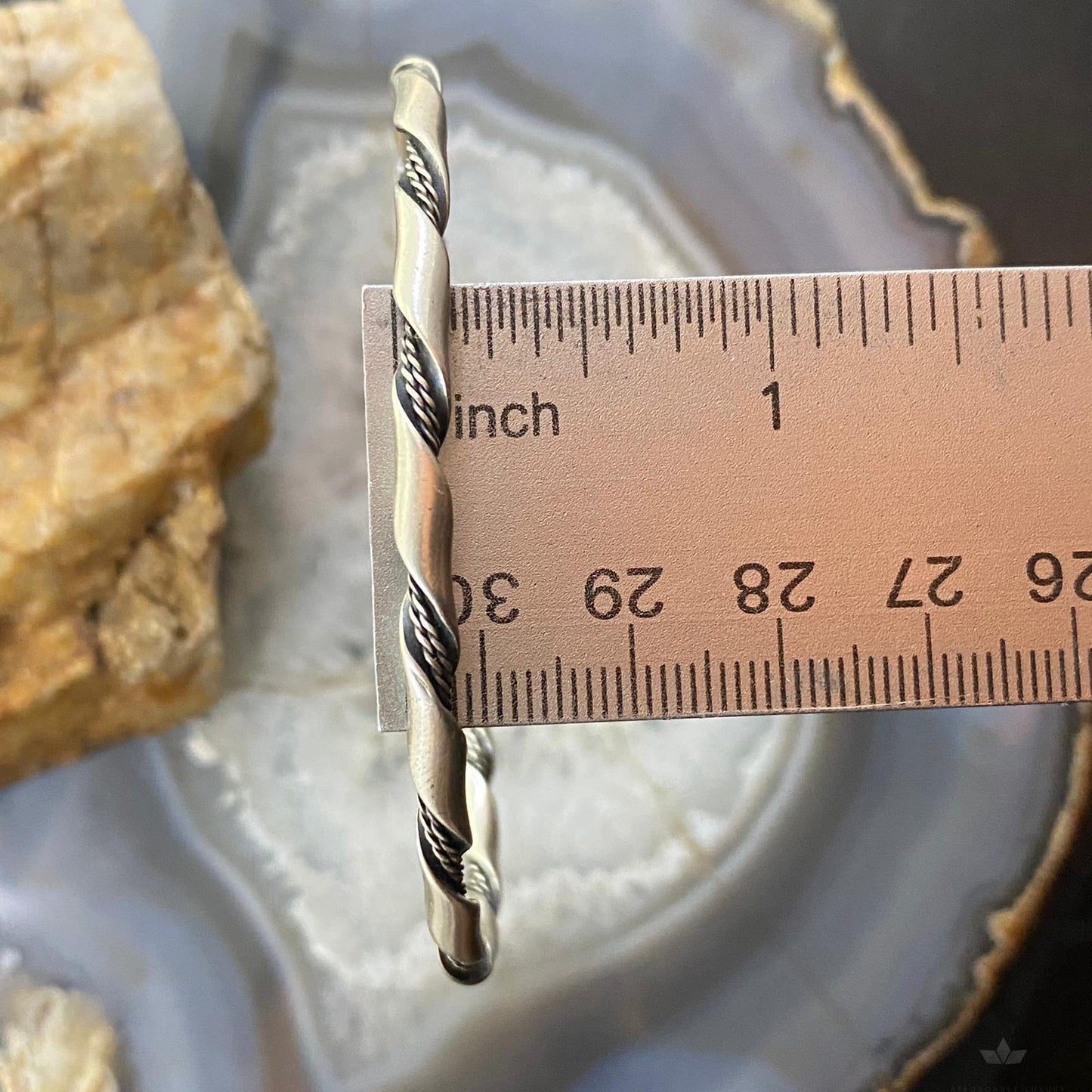 Vintage Native American Sterling Silver Intertwined Coil Unisex Bracelet