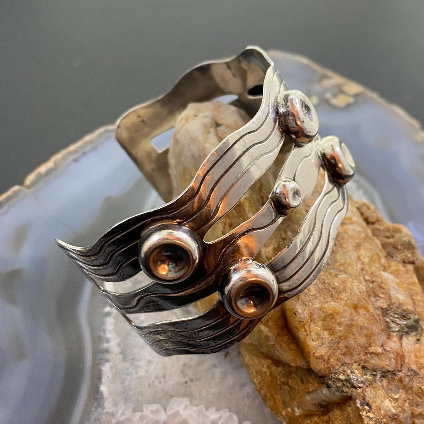 Silver Decorated Fashion Cuff Bracelet For Women