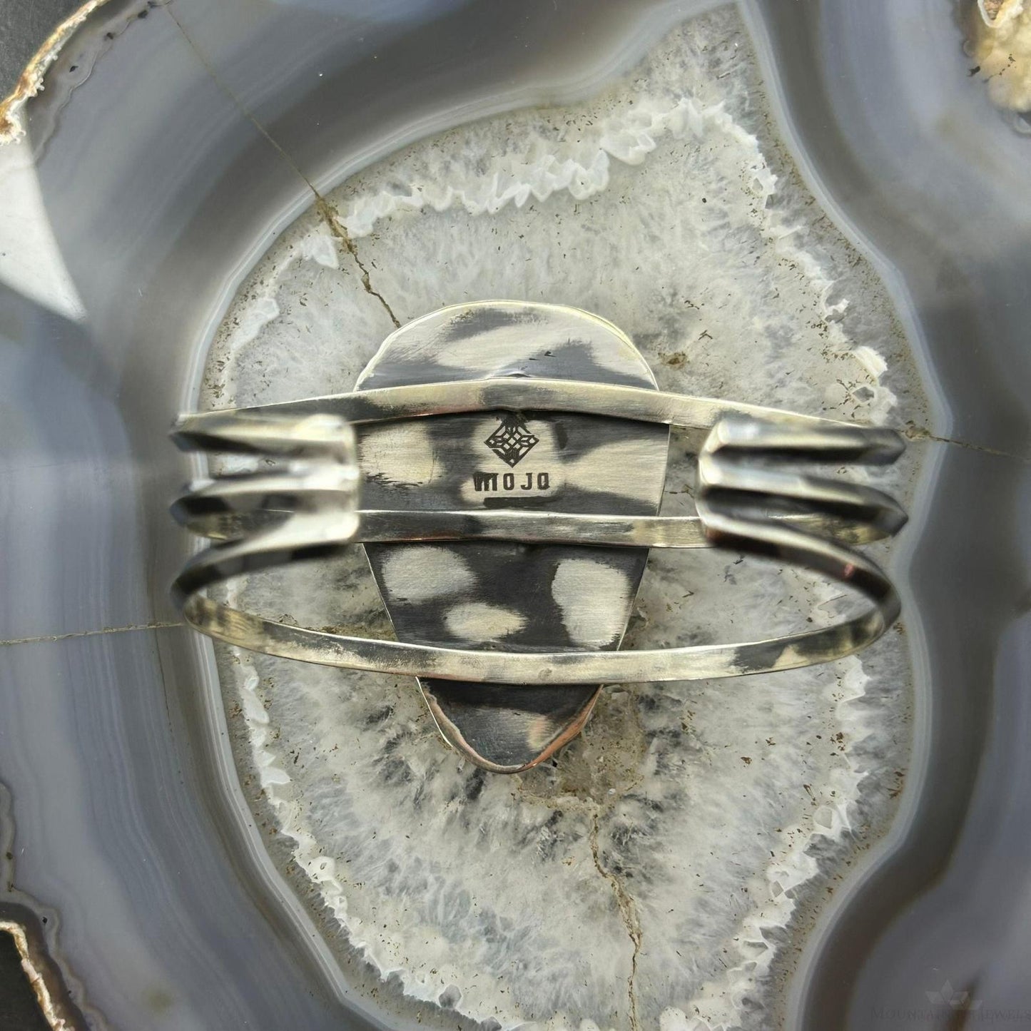 Sterling Silver Southwestern Style Large Teardrop Shattuckite Bracelet For Women