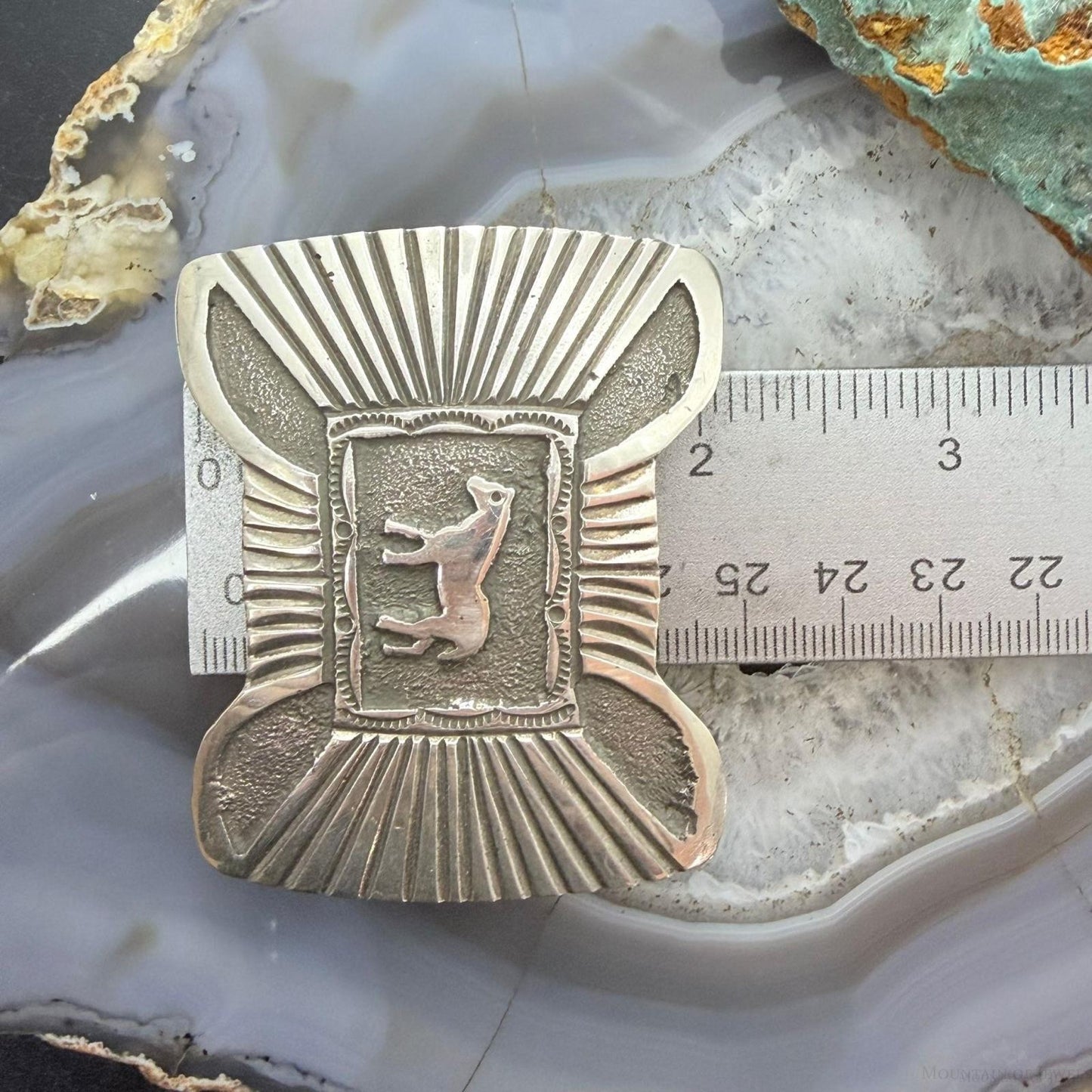 Emerson Kinsel Native American Sterling Silver Heavy Horse Belt Buckle For Men