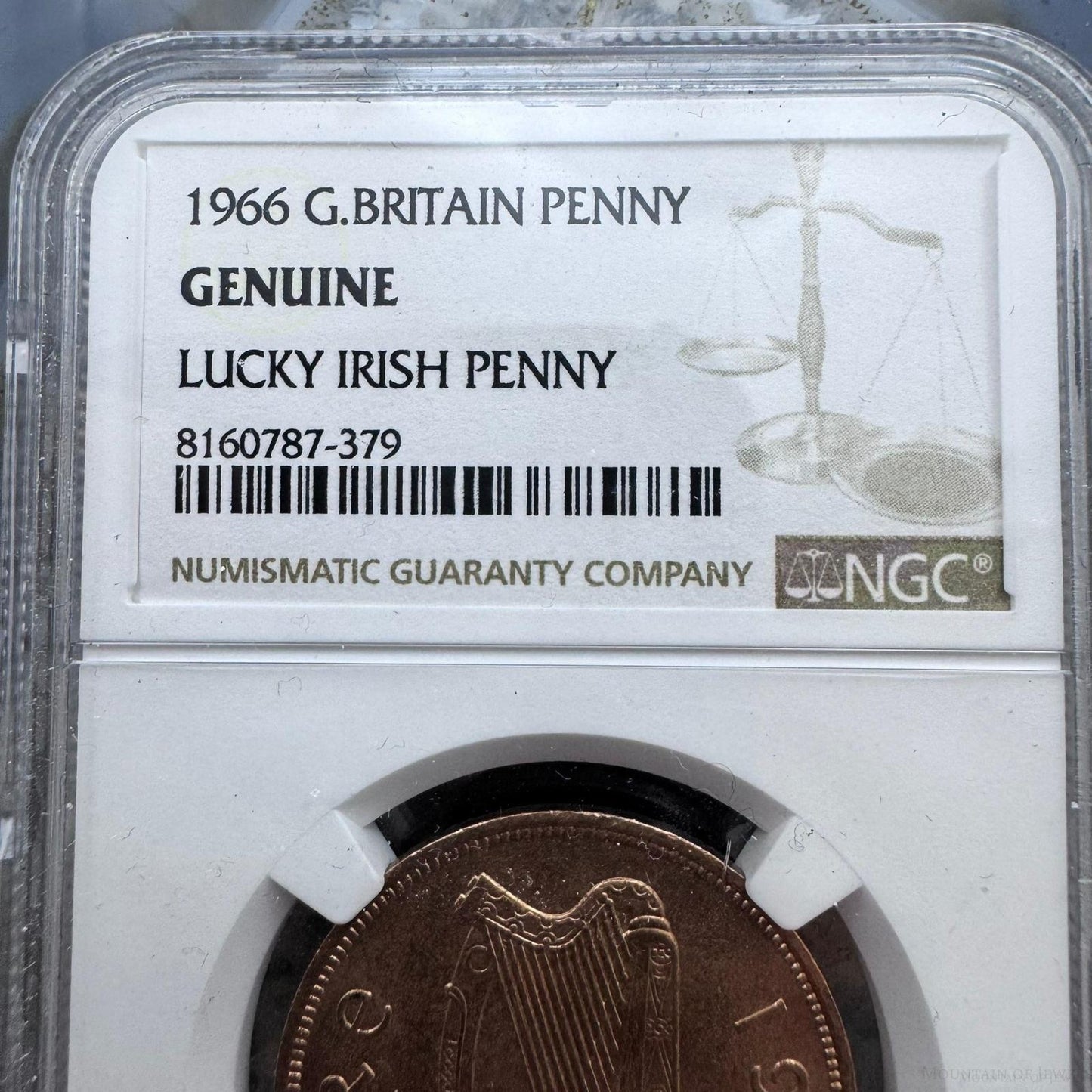 1966 Great Britain Lucky Irish Penny NGC Genuine #8160787-379