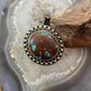 Sterling Silver Large Oval Chinese Turquoise Decorated Fashion Ring Size 7.5