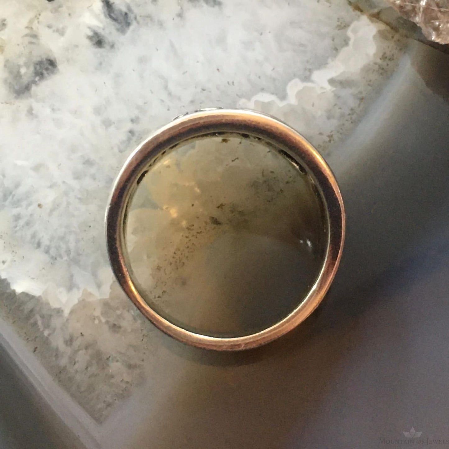 Jody Naranjo Vintage Southwestern Style Sterling Silver Fetish Symbol Decorated Ring For Women