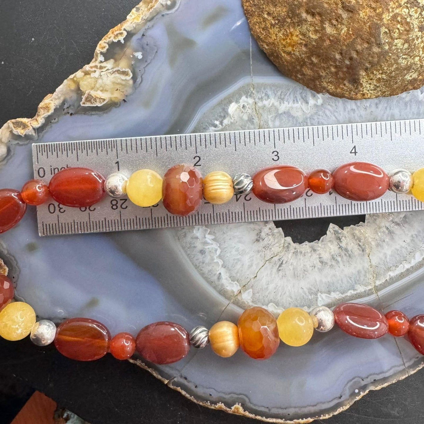 Carolyn Pollack Sterling Silver Adjustable Multi Gemstone Beaded Necklace For Women