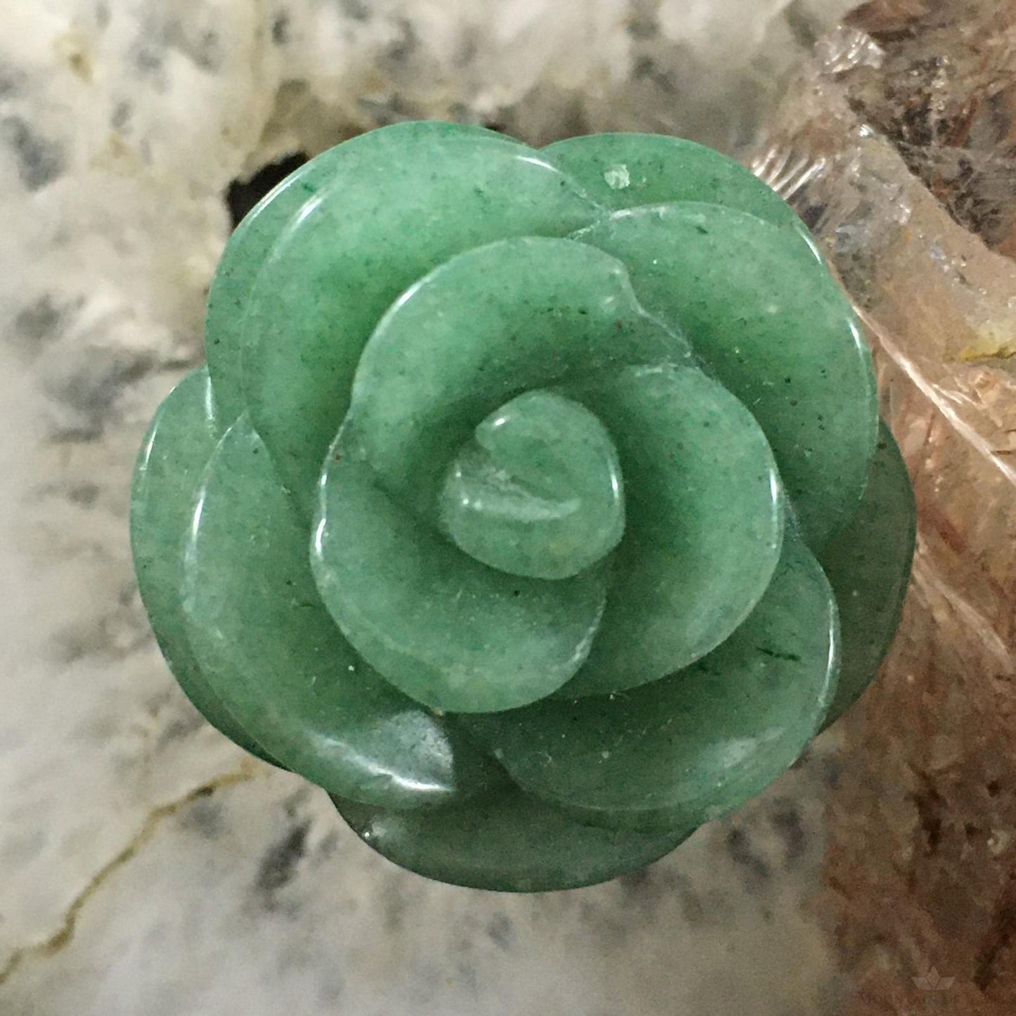 Carolyn Pollack Southwestern Style Sterling Silver Aventurine Rose Ring For Women