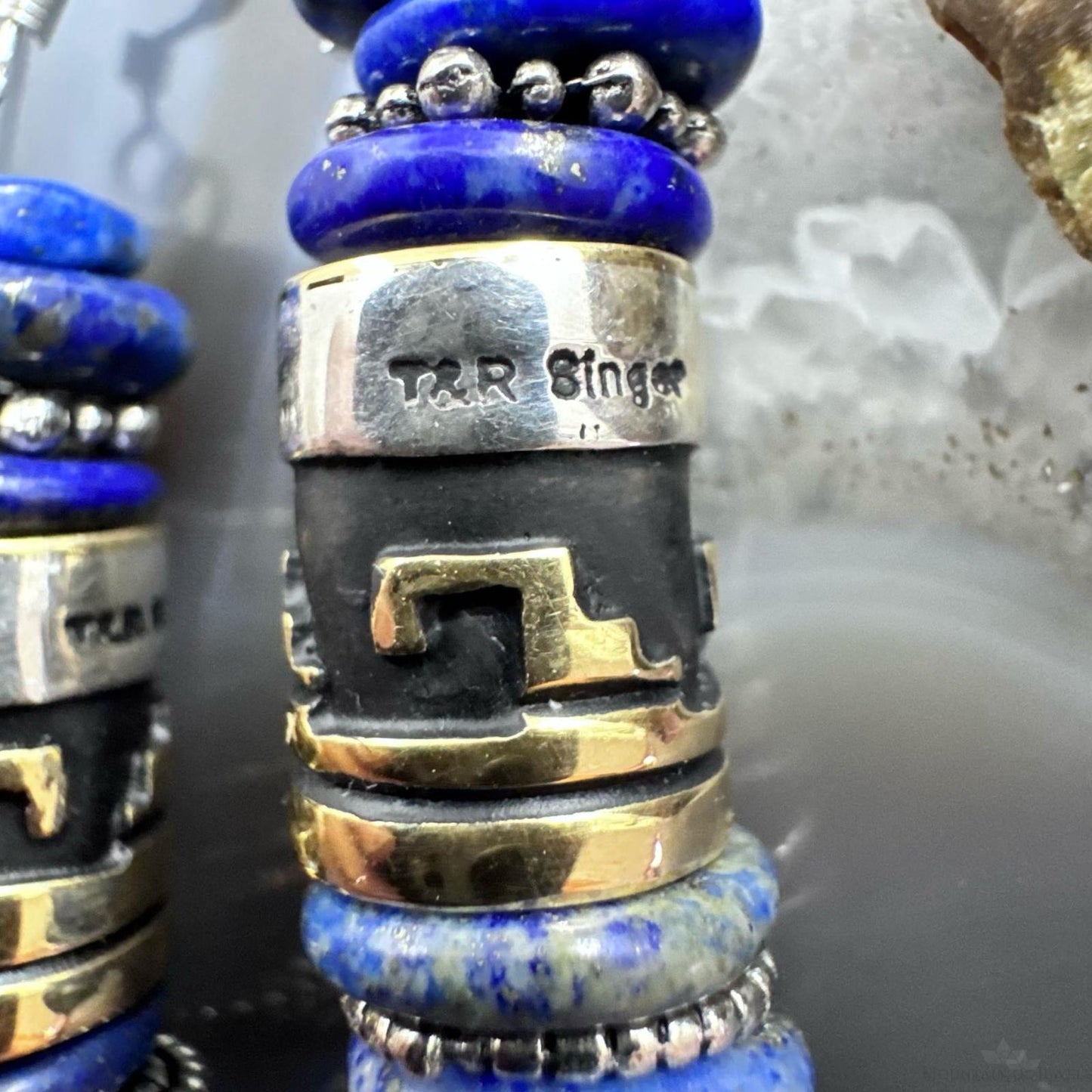 Tommy & Rosita Singer Sterling Silver Lapis Lazuli Bead Dangle Earrings For Women #1