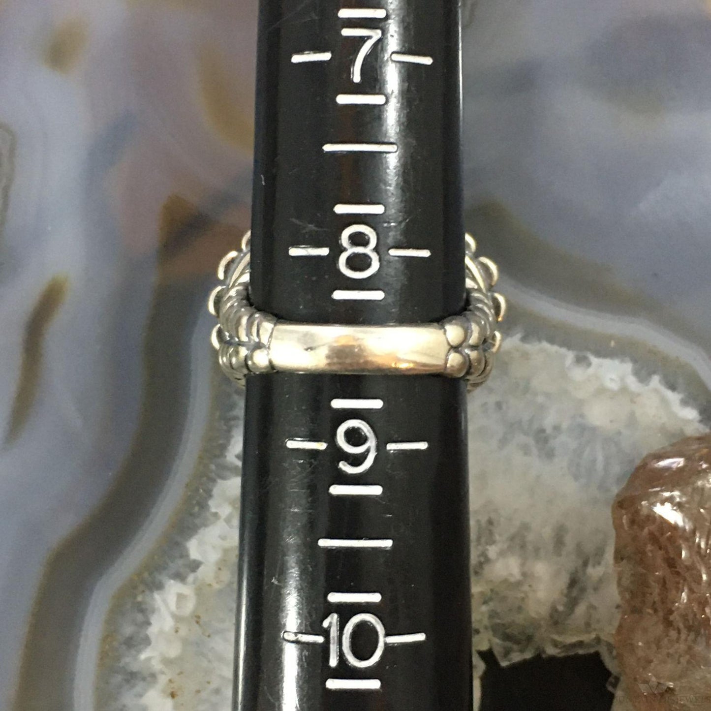 Carolyn Pollack Vintage Southwestern Style Sterling Silver Heart Shape American Flag Ring For Women