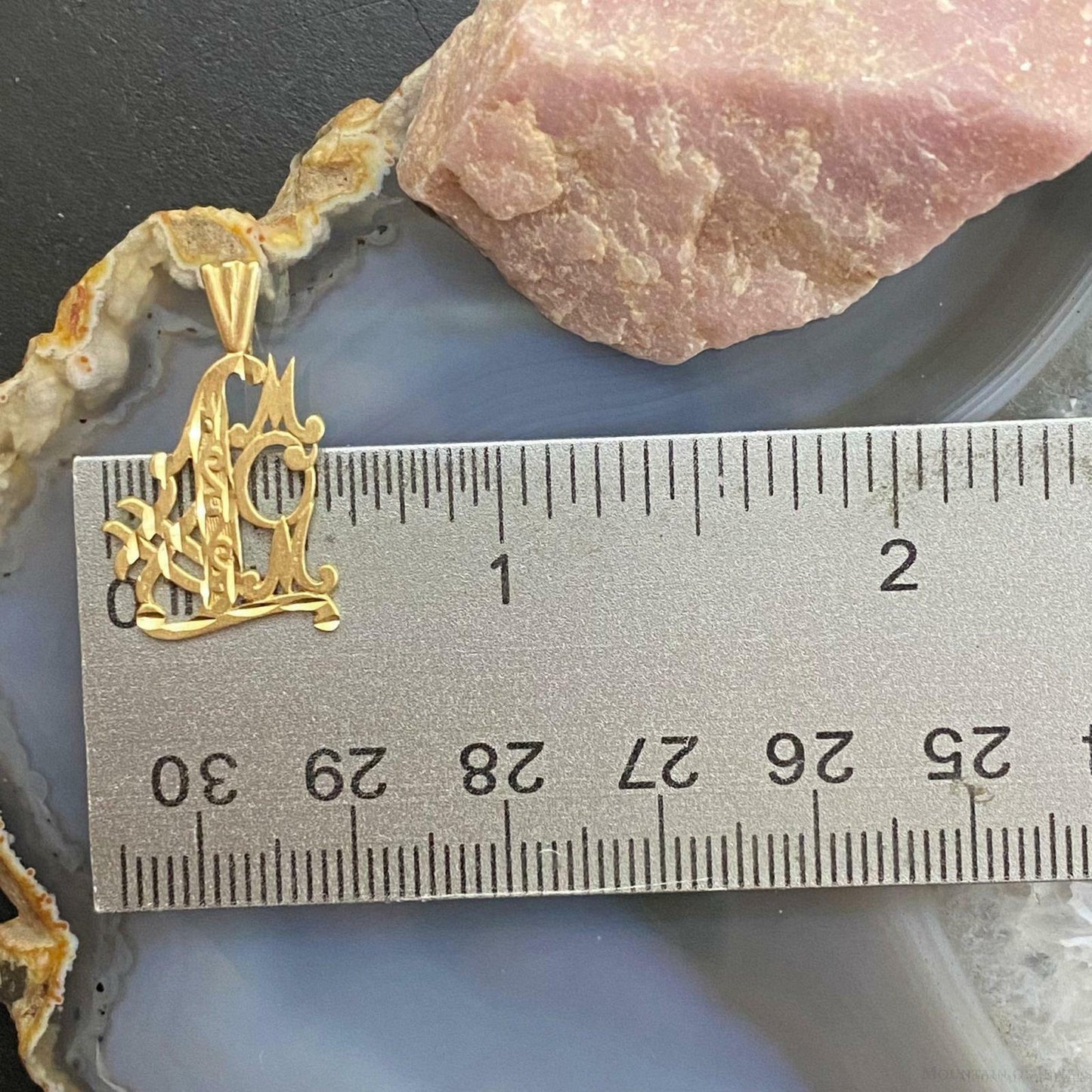 14K Yellow Gold "#1 Mom" Charm For Women