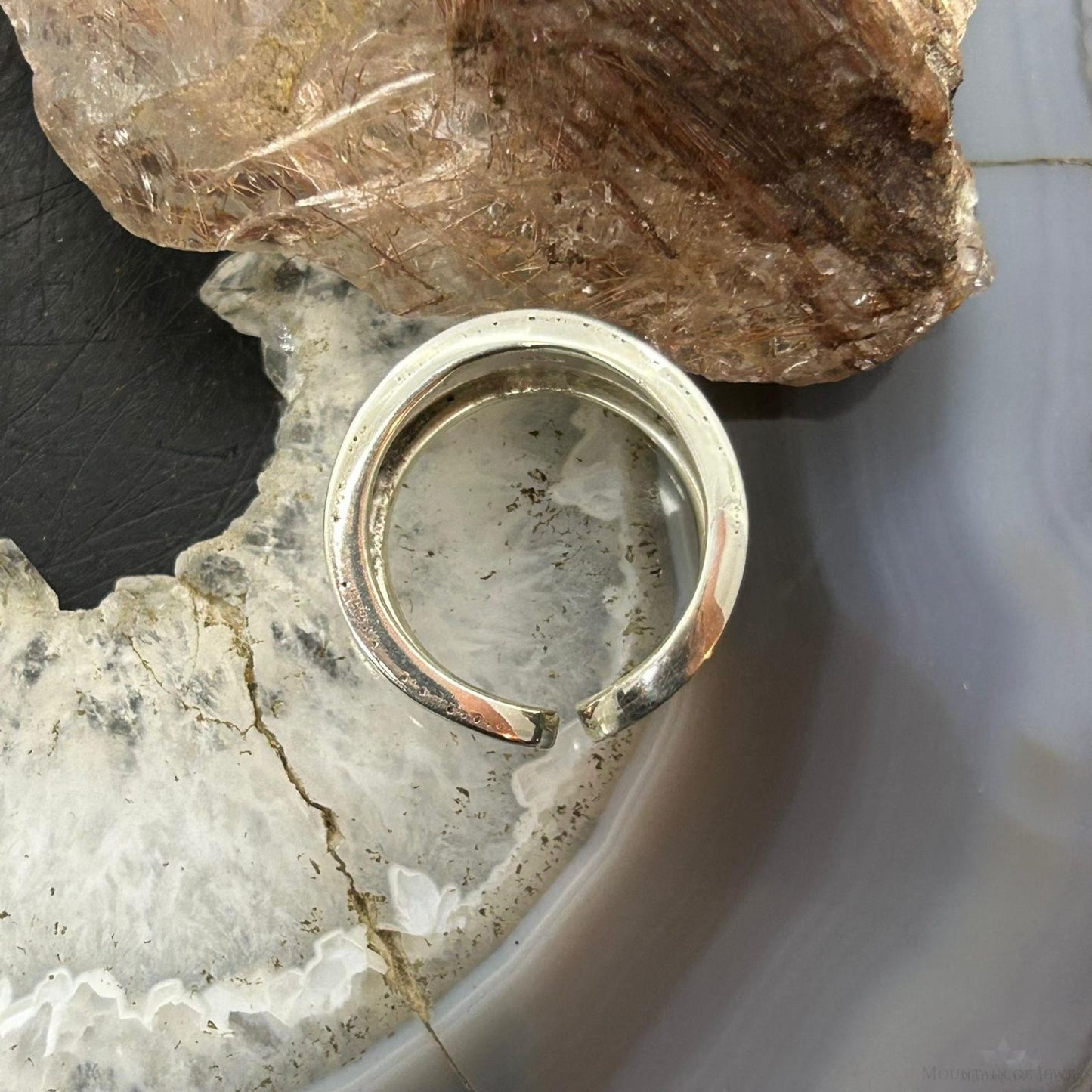 Sterling Silver Wide Open Band Fashion Ring For Women, Taxco Mexico