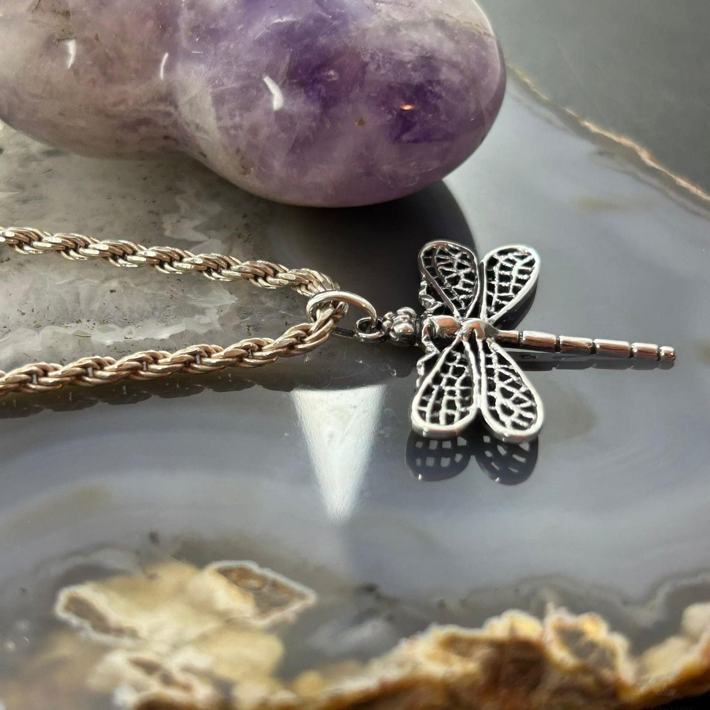 Sterling Silver Fashion Dragonfly Pendant