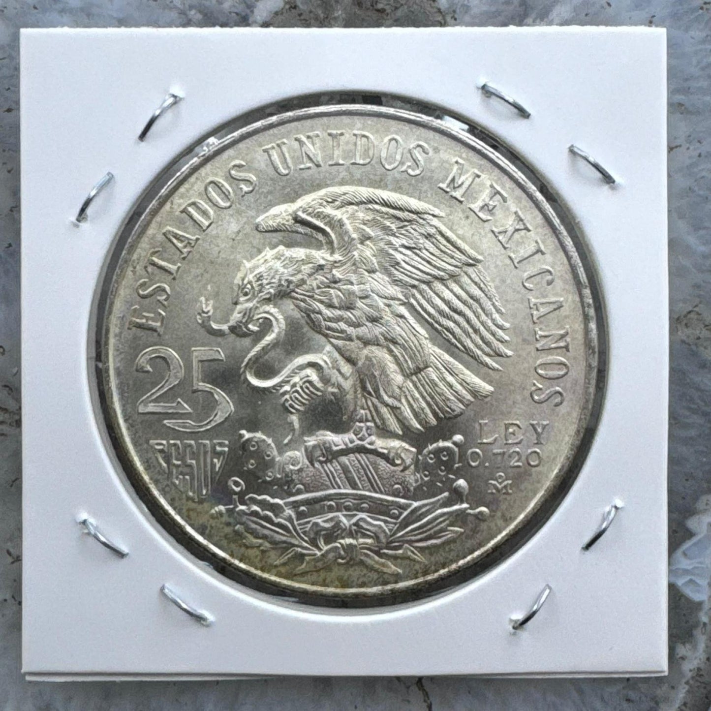 1968 Mexico 72% Silver Olympic Games 25 Pesos #61425-4U