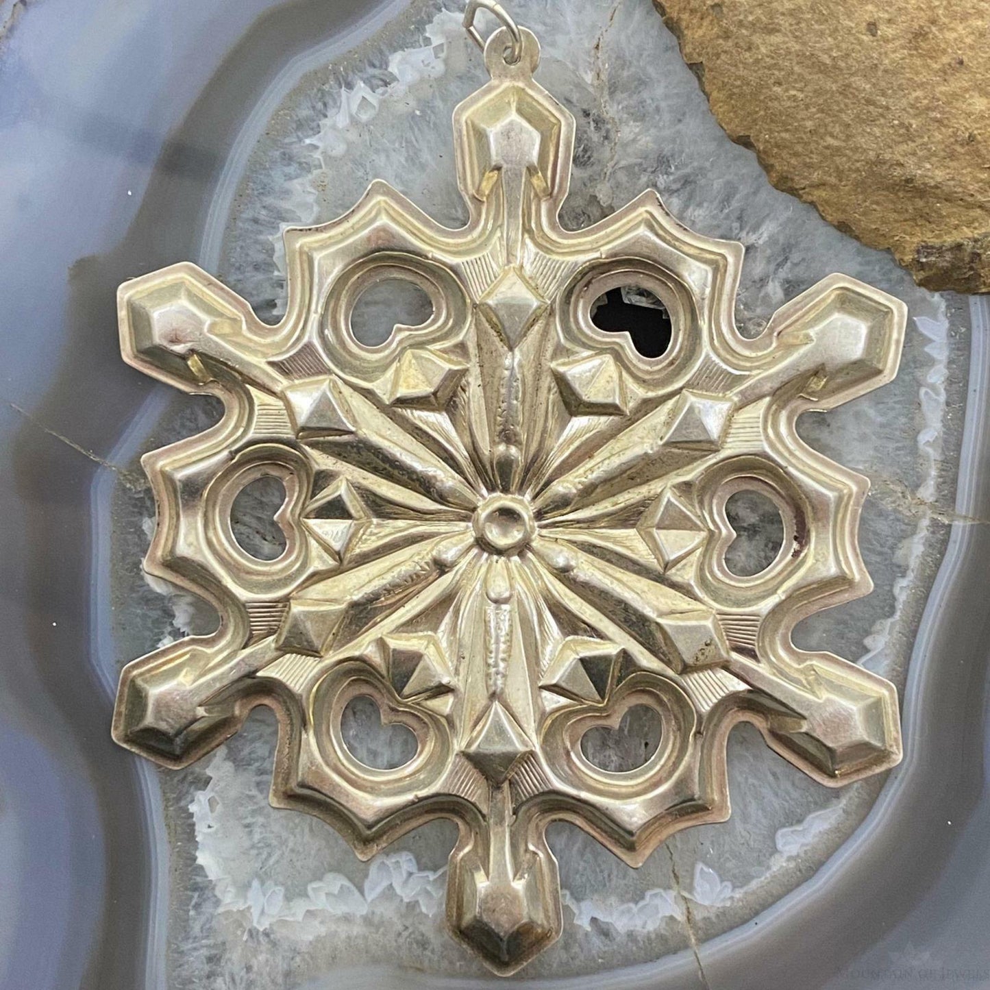 Vintage 1979 Christmas Snowflake Sterling Silver Ornament/ Pendant by Gorham