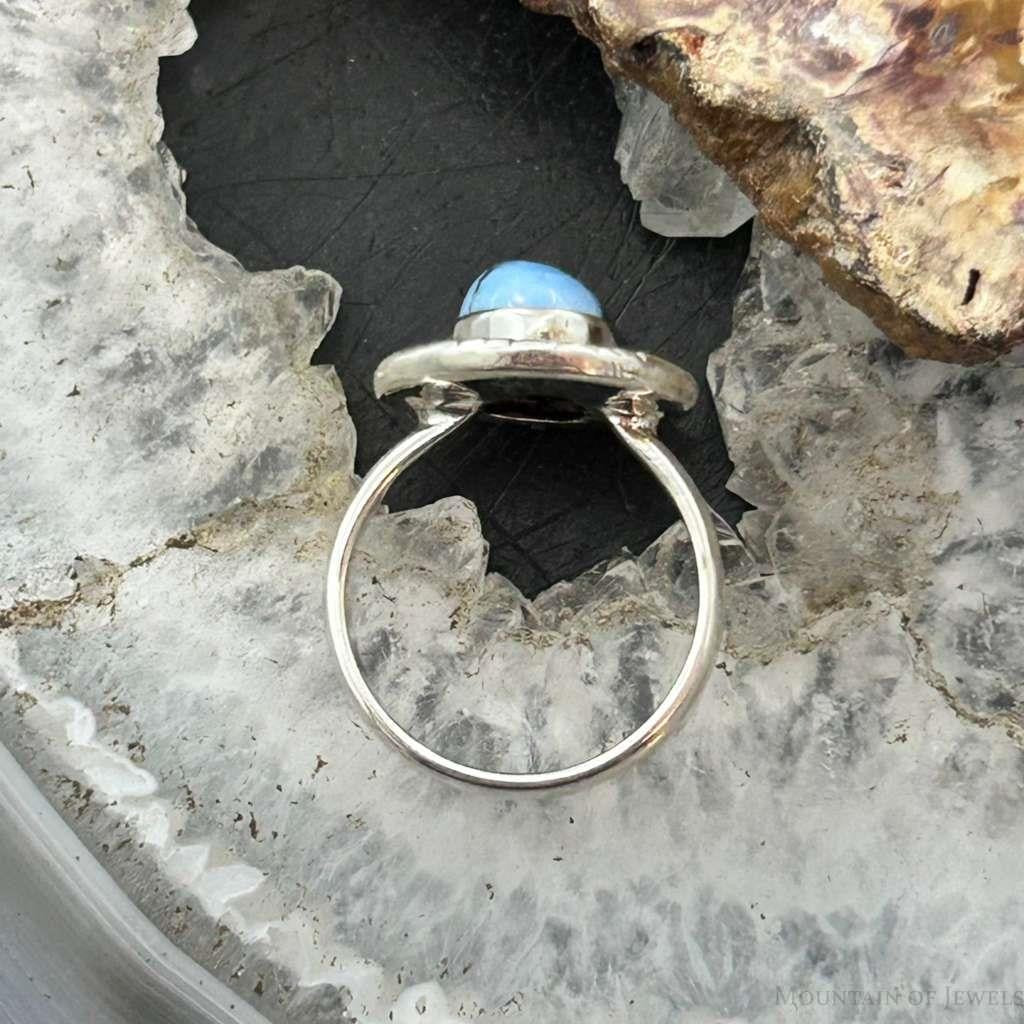 Sterling Silver Southwestern Style Golden Hill Turquoise Ring Size 6 For Women