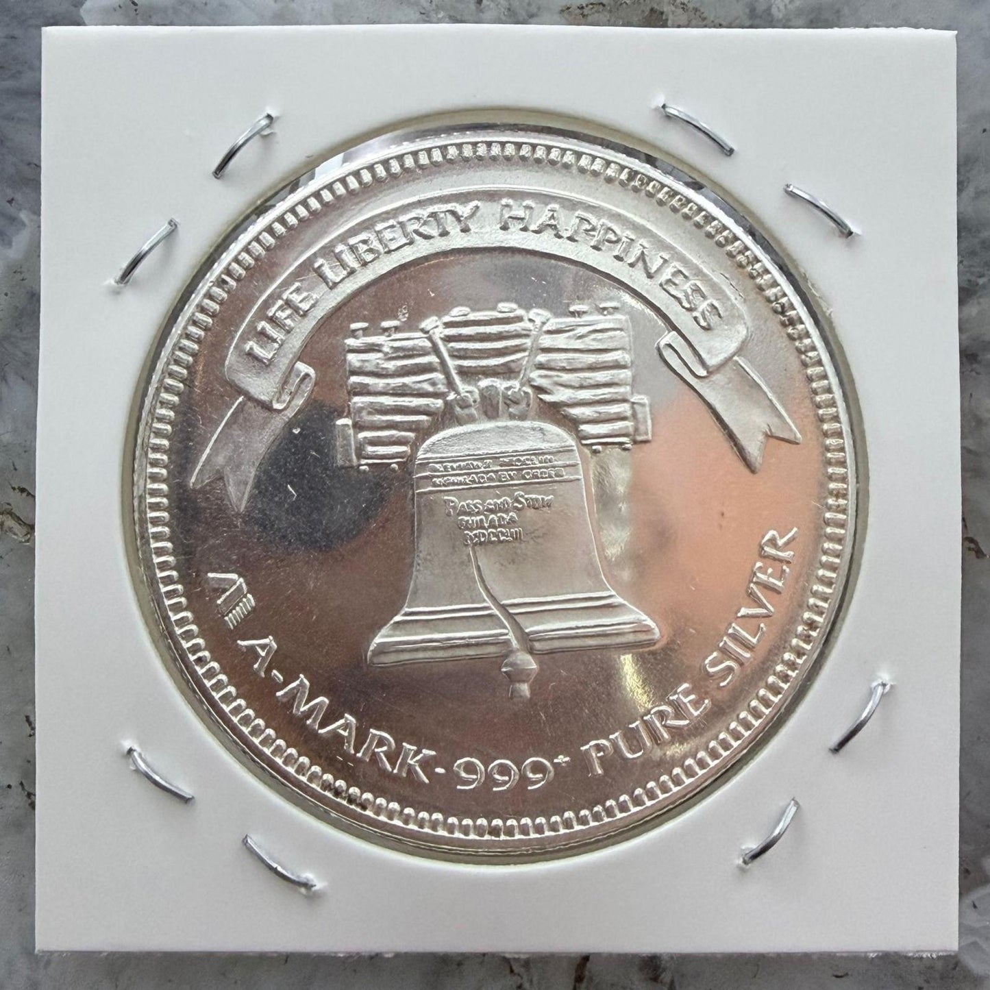 1985 US One Troy Ounce .999 Fine Silver Round Liberty Silver XF #121325-10DE