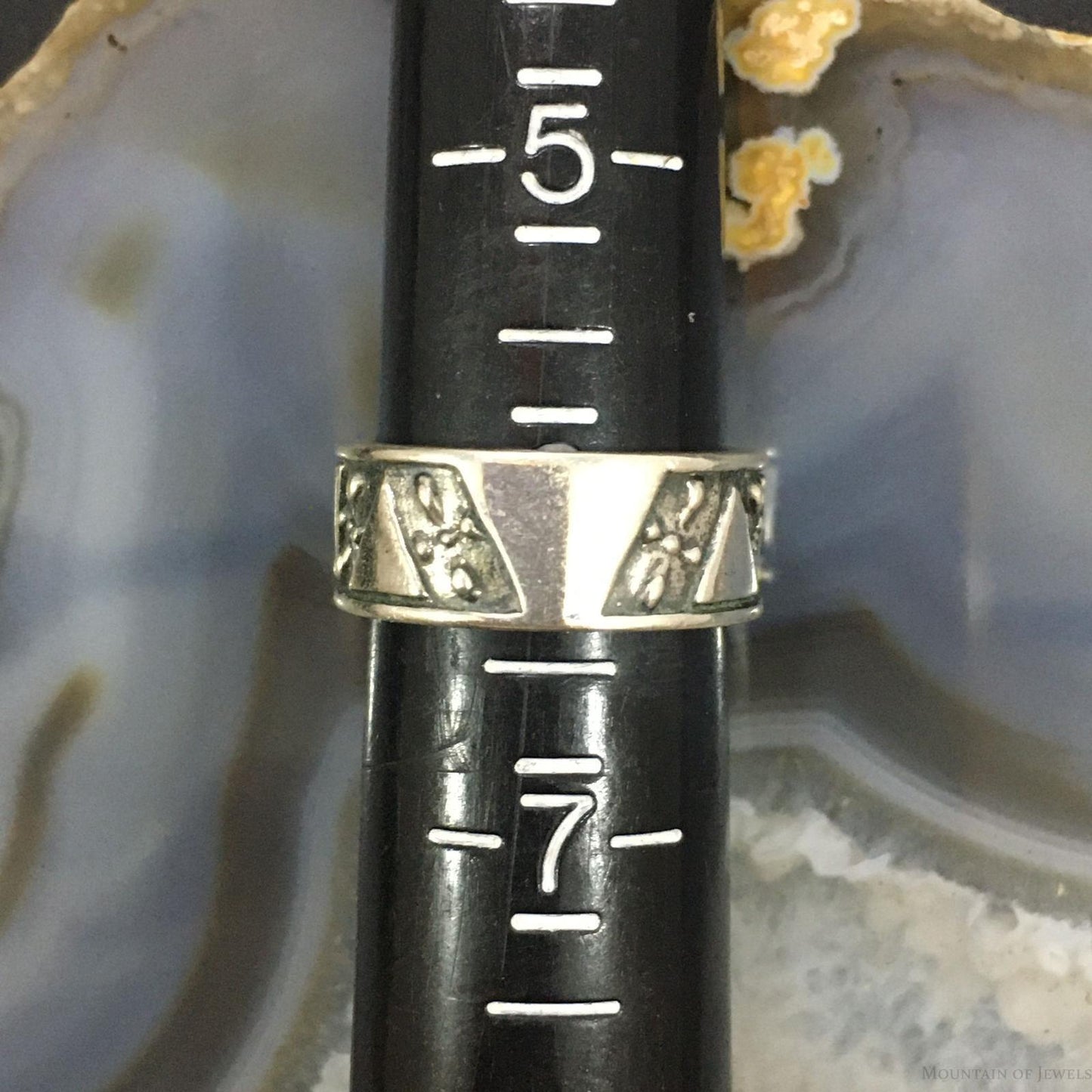 Carolyn Pollack Southwestern Style Sterling Silver Turquoise & Spiny Oyster Band Ring For Women