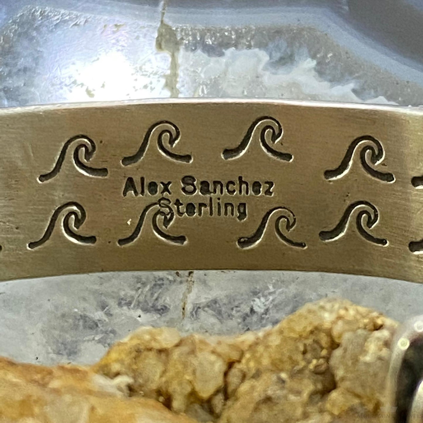 Alex Sanchez Native American Sterling Silver Petroglyph Bracelet For Women #4