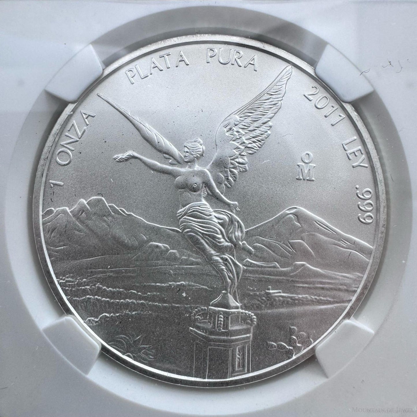 2011 Mexico Libertad One Ounce .999 Fine Silver NGC MS69 #013 Brown Label
