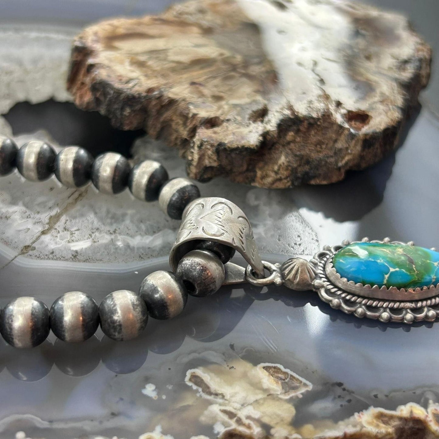 Sterling Silver Southwestern Style Oval Sonora Gold Turquoise Pendant For Women