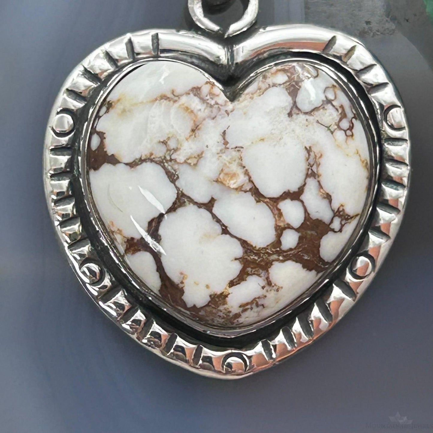 Sterling Silver Southwestern Style Wild Horse Decorated Heart Pendant For Women