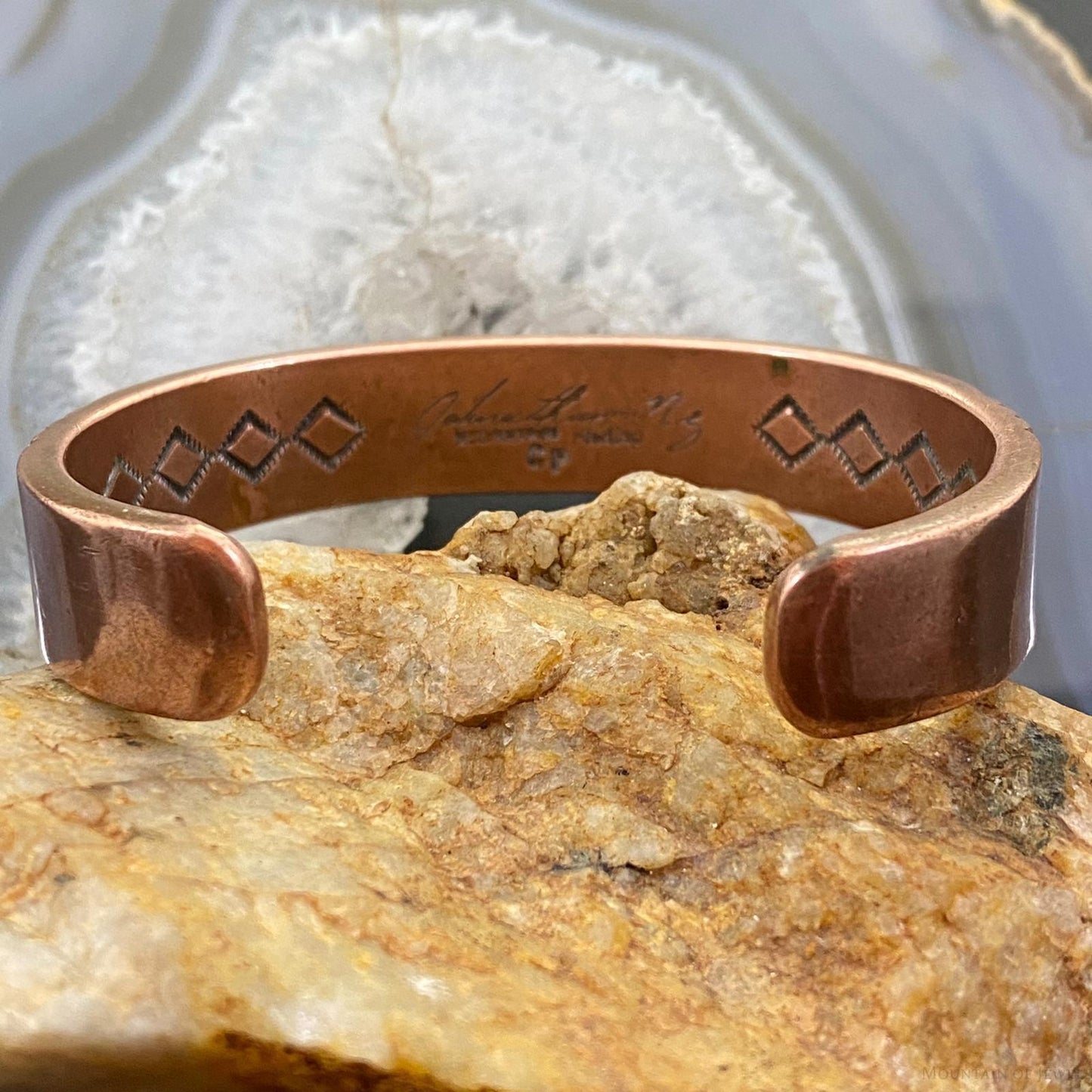 Jonathan Nez Navajo Sterling Silver and Copper Heavy Gauge Bracelet For Women