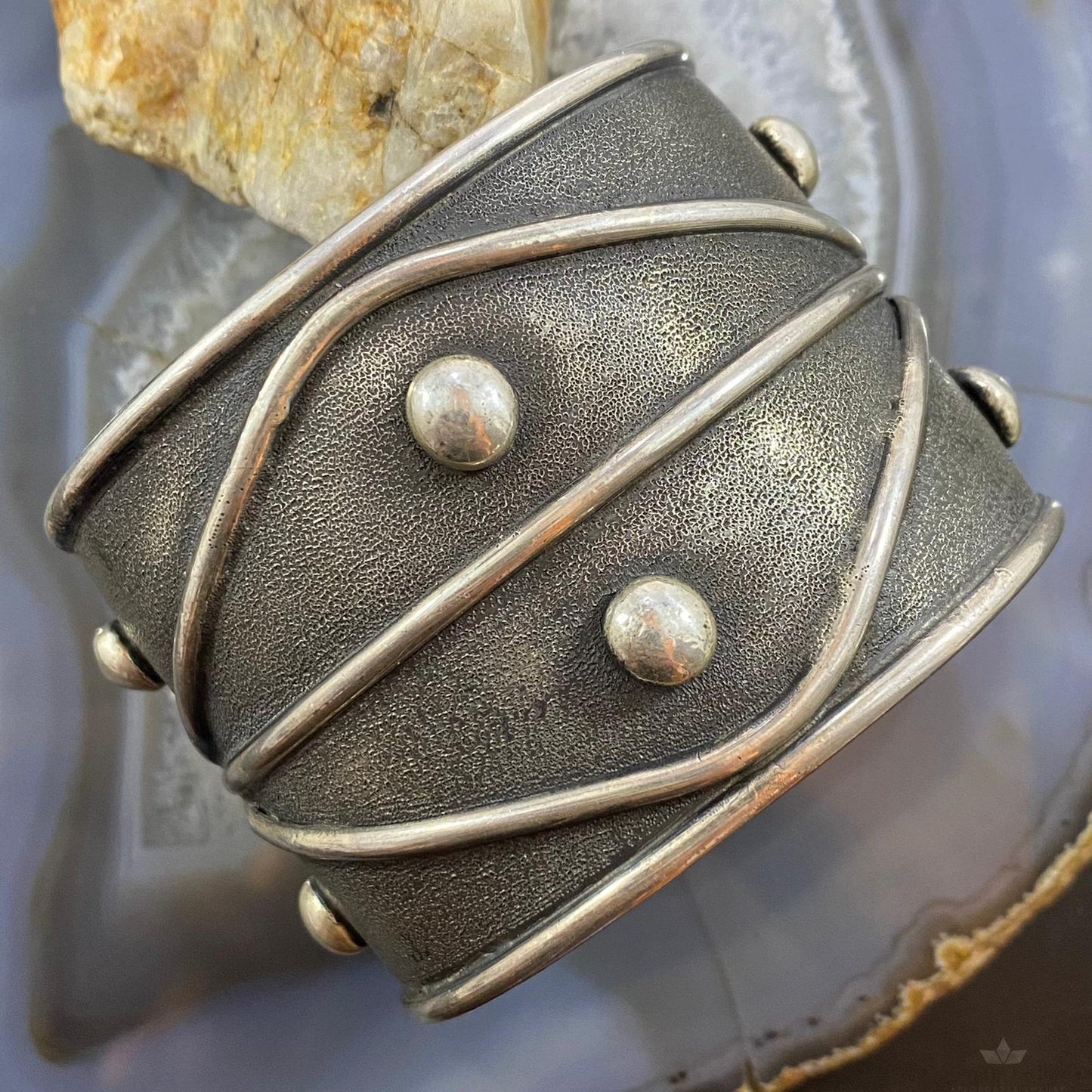 Tawney Cruz-Willie Native American Sterling Heavy Gauge Wide Unisex Bracelet