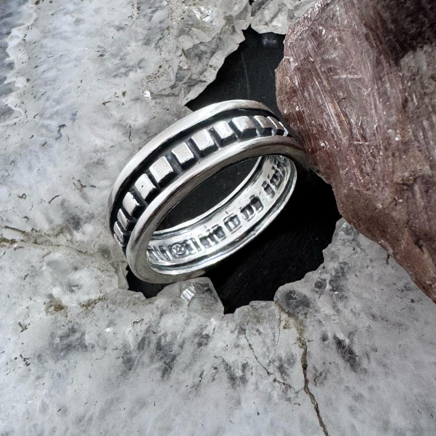 Carolyn Pollack Sterling Silver Southwestern Decorated Unisex Band Ring