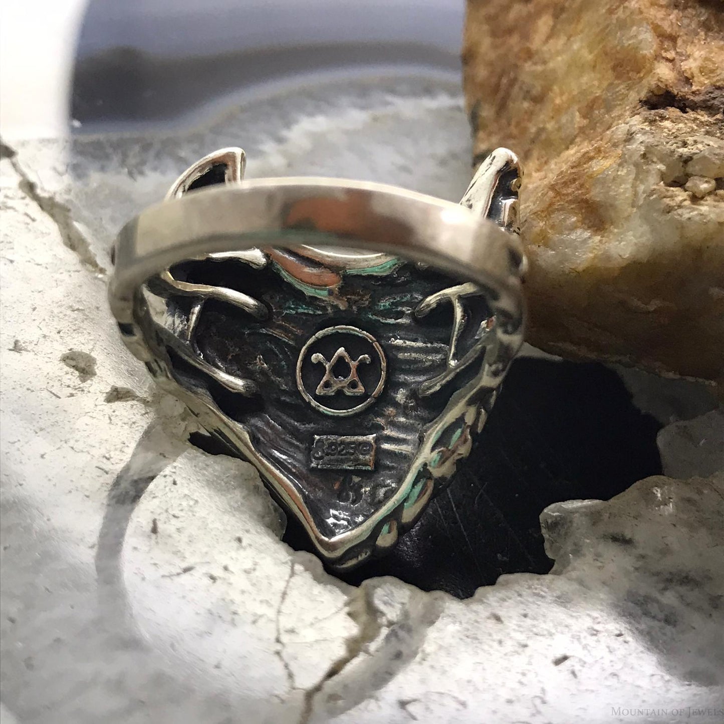 Carolyn Pollack Sterling Silver Eagle Head Ring Size 12 For Men