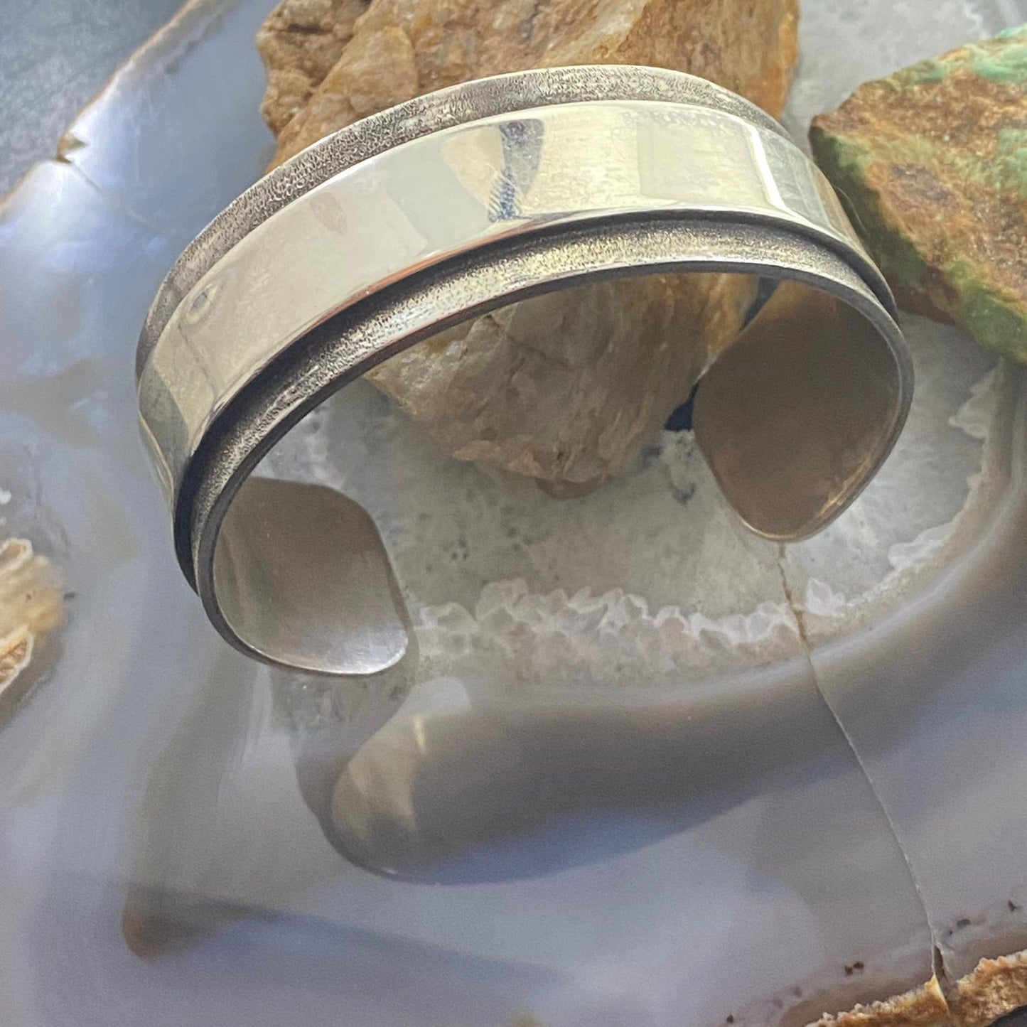 Tawney Cruz-Willie Vintage Sterling Silver Heavy Overlay Unisex Cuff Bracelet