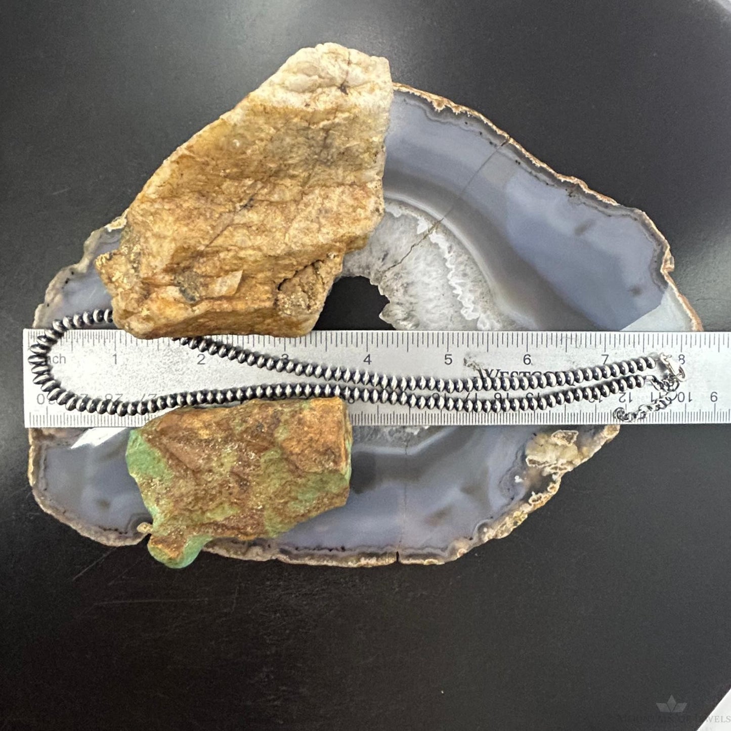 Sterling Silver Southwestern Style 4 mm Navajo Pearl Saucer Beads 16"- 18" Necklace For Women