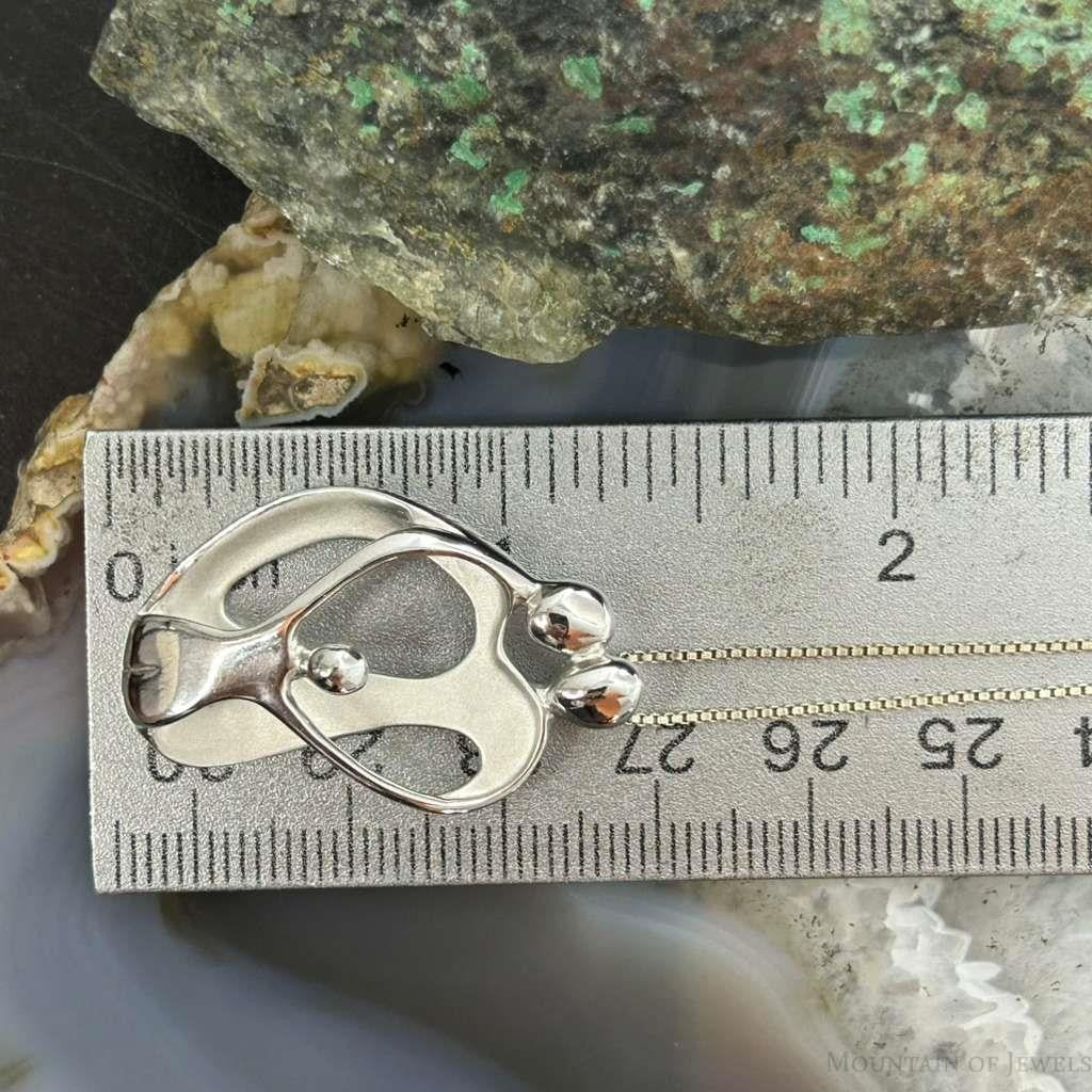 Carolyn Pollack Sterling Silver Loving Family of 3 Pendant Necklace For Women