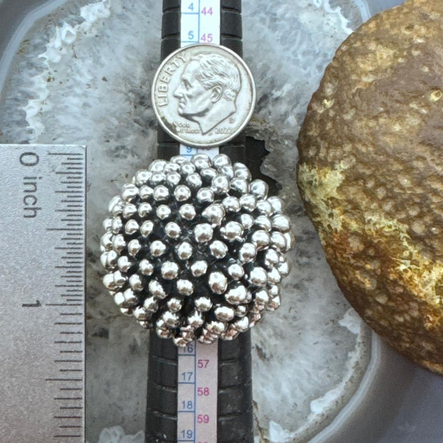 Sterling Silver Electroform Multi Ball Dome Fashion Ring For Women, Taxco Mexico