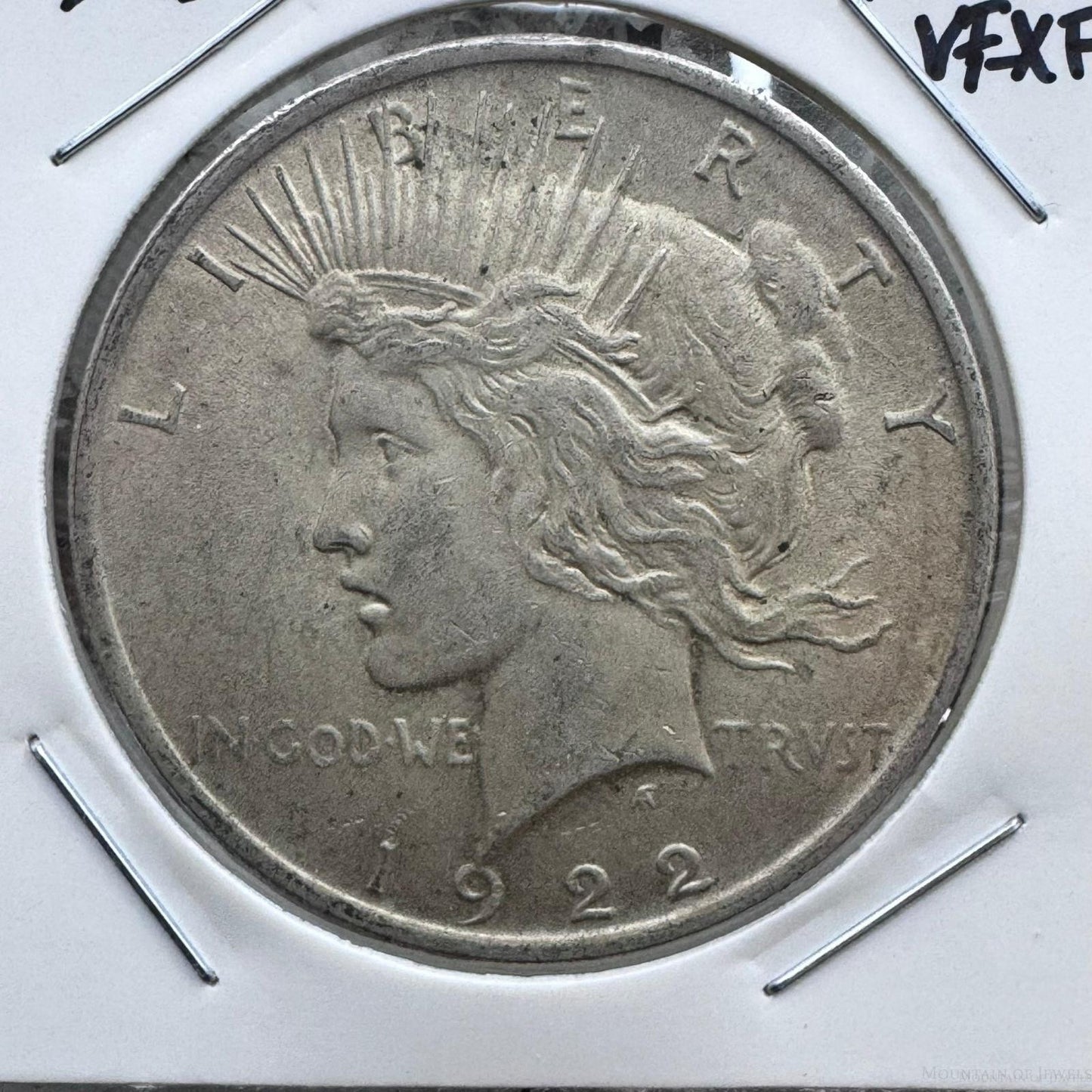 1922 US 90% Peace Silver Dollar VF-XF #61325-3OX