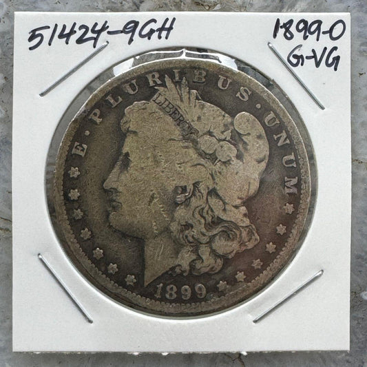 1899-O US 90% Morgan Silver Dollar G-VG #51424-9GH