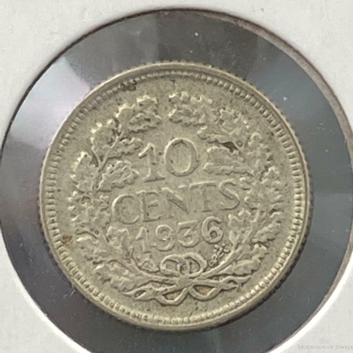 1936 10 Cent Netherlands Queen Wilhelmina I Silver Collectible Coin #73120-9