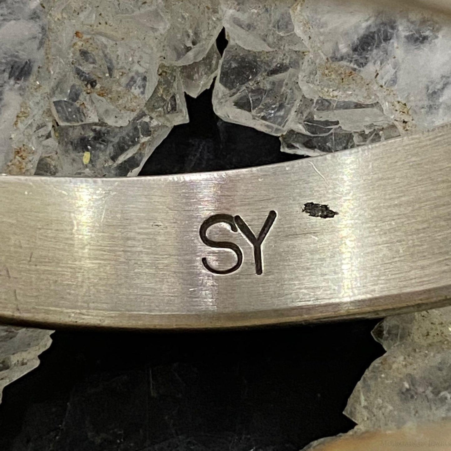 Sally Yazzie Vintage Native American Sterling Silver Engraved Bracelet For Women