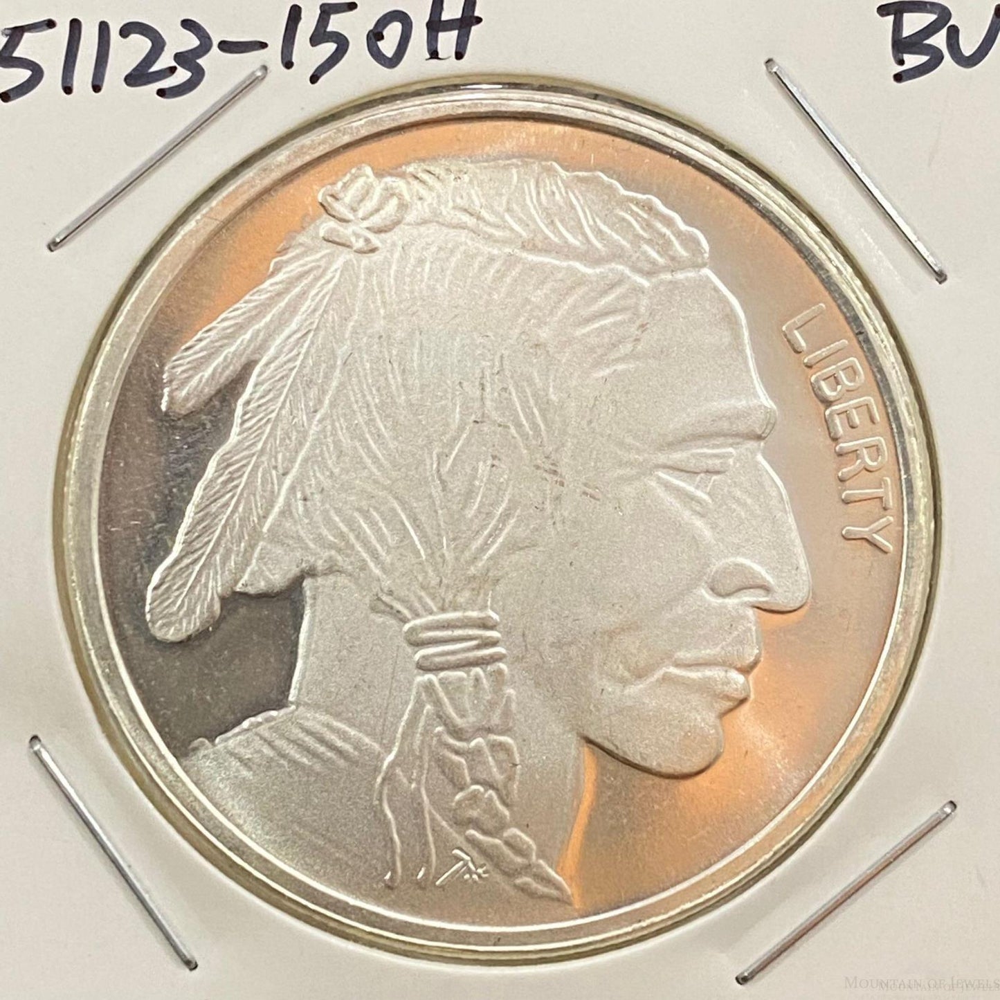 1.0 Ozt US Indian Head Design .999 Fine Silver BU #51123-15OH