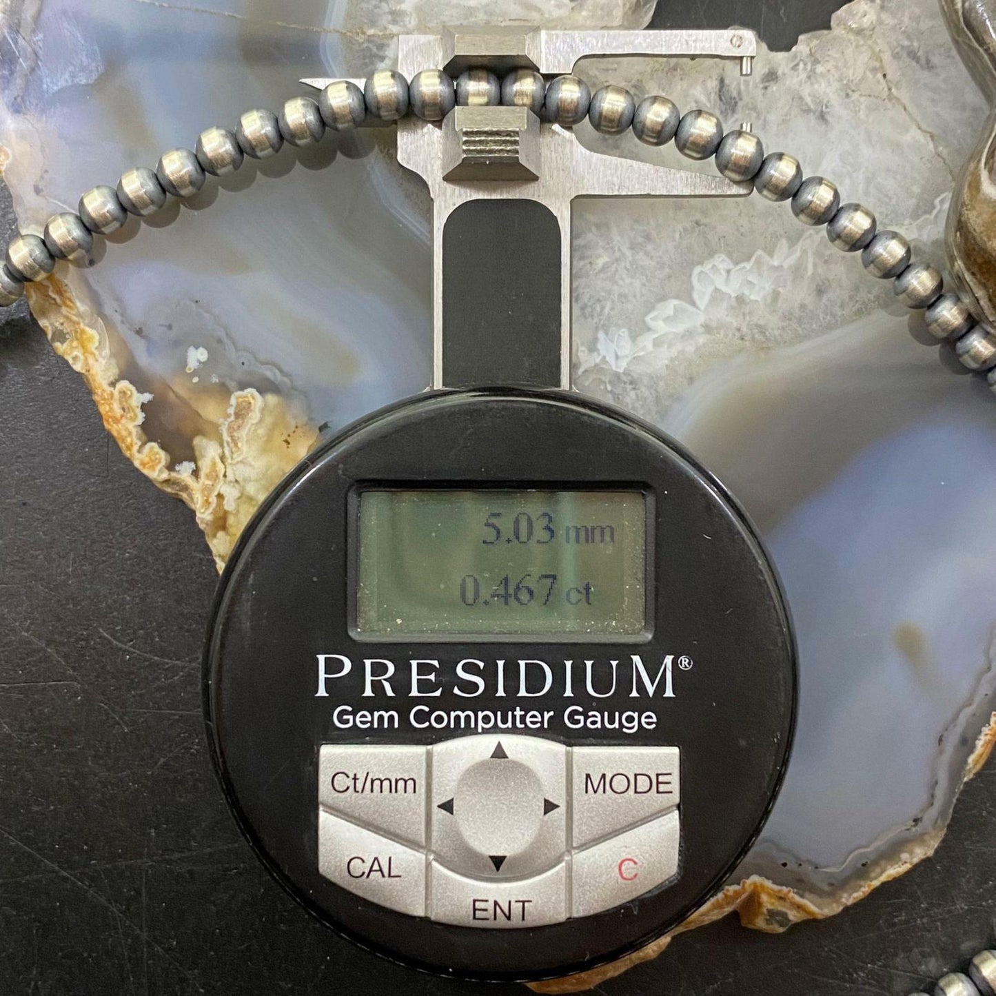 Navajo Pearl 5 mm Beads w/Turquoise Beads Native American Necklace 18" For Women