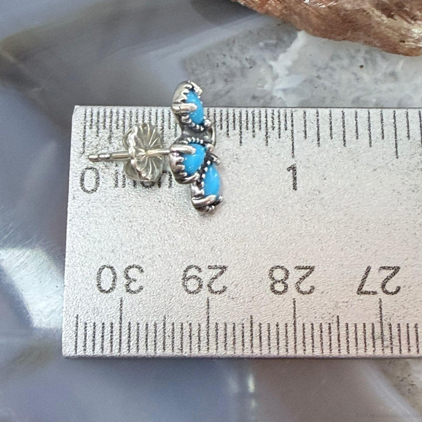Carolyn Pollack Sterling Silver Teardrop Turquoise Stud Earrings For Women