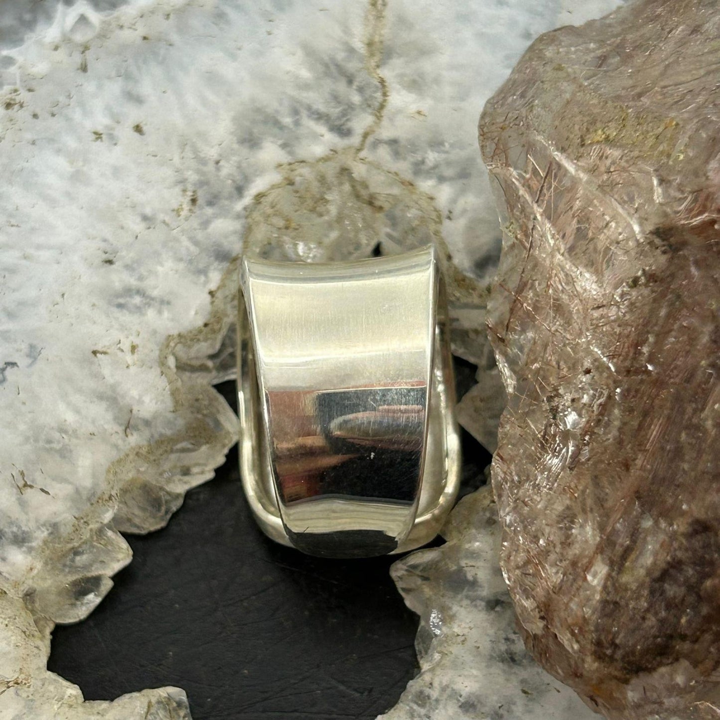 Sterling Silver Wide Open Band Fashion Ring For Women, Taxco Mexico