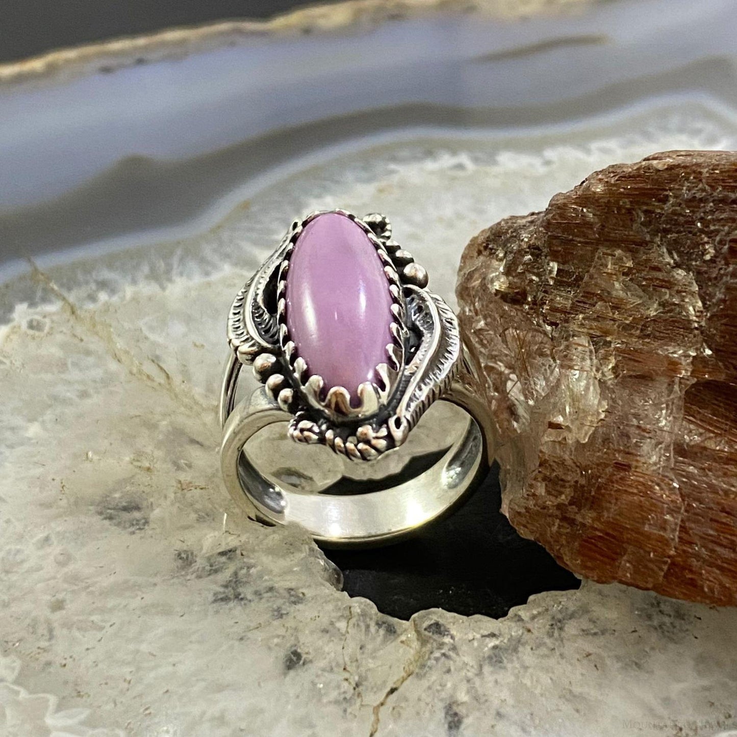 Carolyn Pollack Sterling Silver Marquise Phosphosiderite Decorated Ring For Women, Variety of Sizes