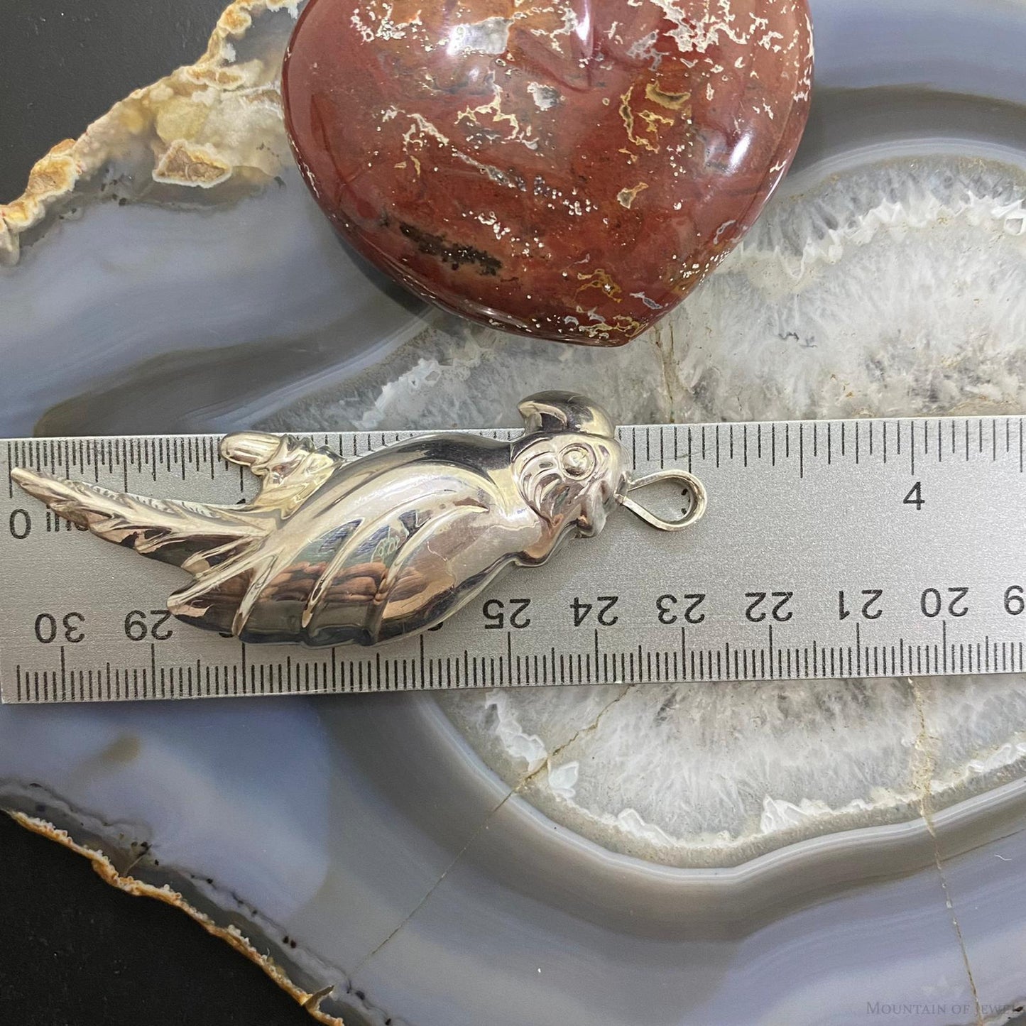 Sterling Silver Signed Parrot Brooch/Pendant For Women
