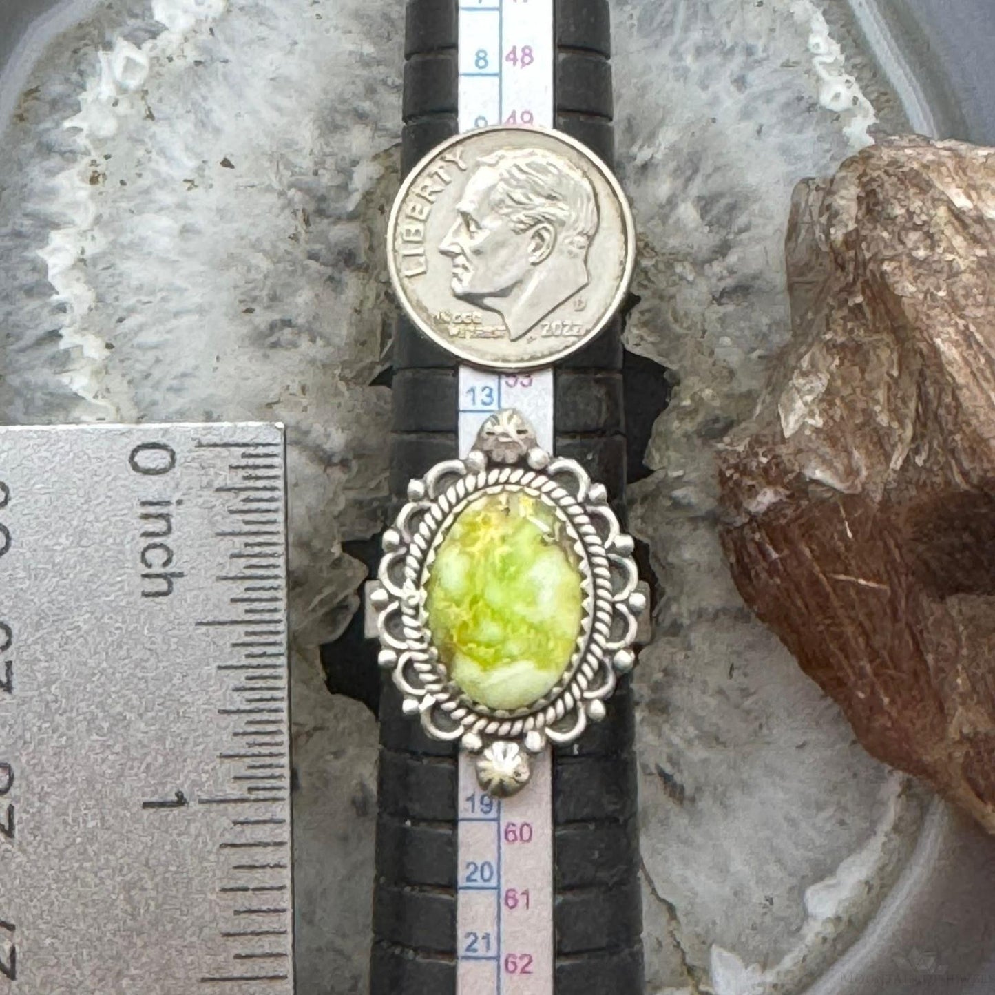 Sterling Silver Southwestern Style Palamino Decorated Adjustable Ring For Women